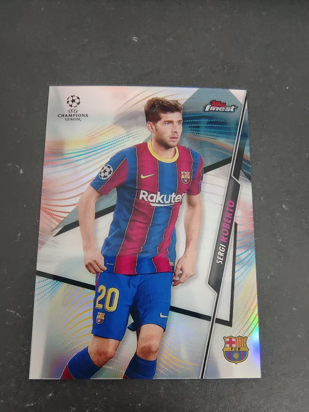 【可合并,不累计】2021 Topps Finest SERGI ROBERTO 巴萨 巴塞罗那 塞尔吉 罗伯托 西班牙 欧冠 银折 #82