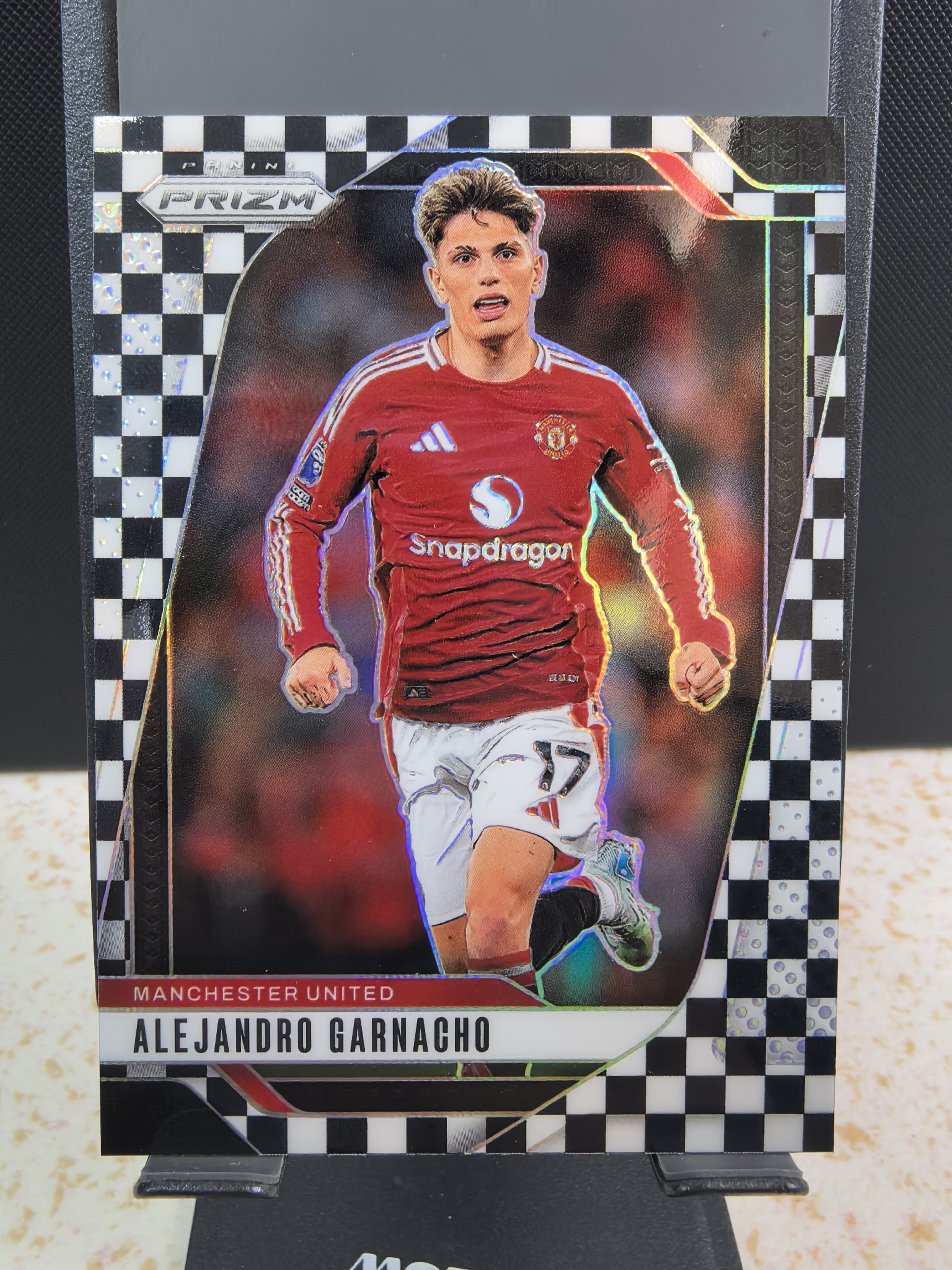 2024-25 Panini Prizm Alejandro Garnacho 英超PZ系列 曼联 加纳乔 黑白格子折射 加盟切尔西