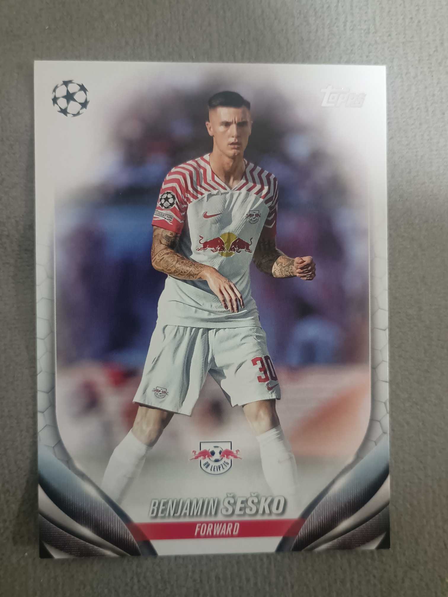 2024 Topps UEFA Champions League Benjamin Šeško 【接代拍】UCC base 纸卡 本杰明·赛思科 斯洛文尼亚🇸🇮 莱比锡红牛 曼联 未来可期 队迷人迷