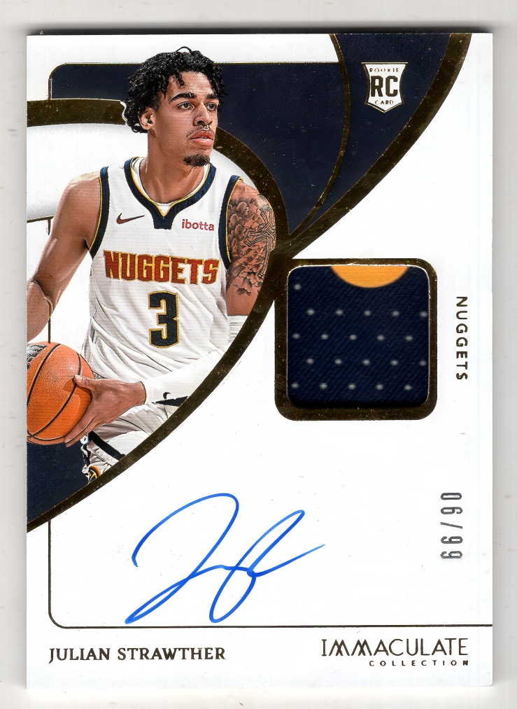 2023-24 Panini Immaculate Julian Strawther RC 【来拆波卡】掘金 朱利安 斯特劳瑟 imm 新秀 RPA 签字 卡签 99编 jjdk