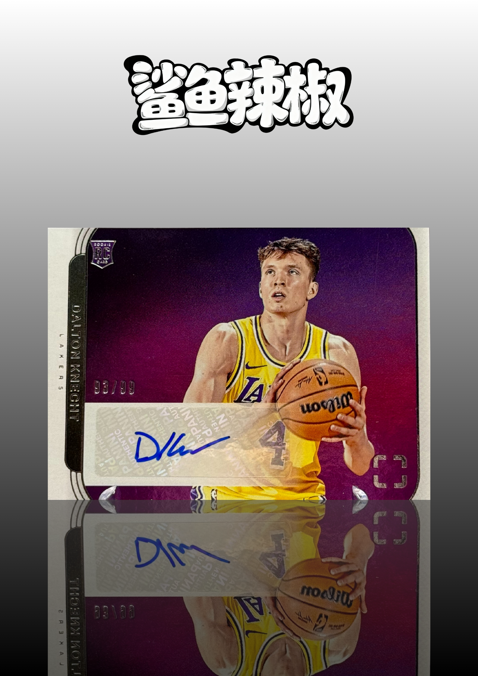 2024-25 Panini Photogenic Dalton Knecht RC 【鲨鱼辣椒 免费代拍】上镜系列 RC 克内克特 湖人 新秀 折射 签字 99编#Tzy