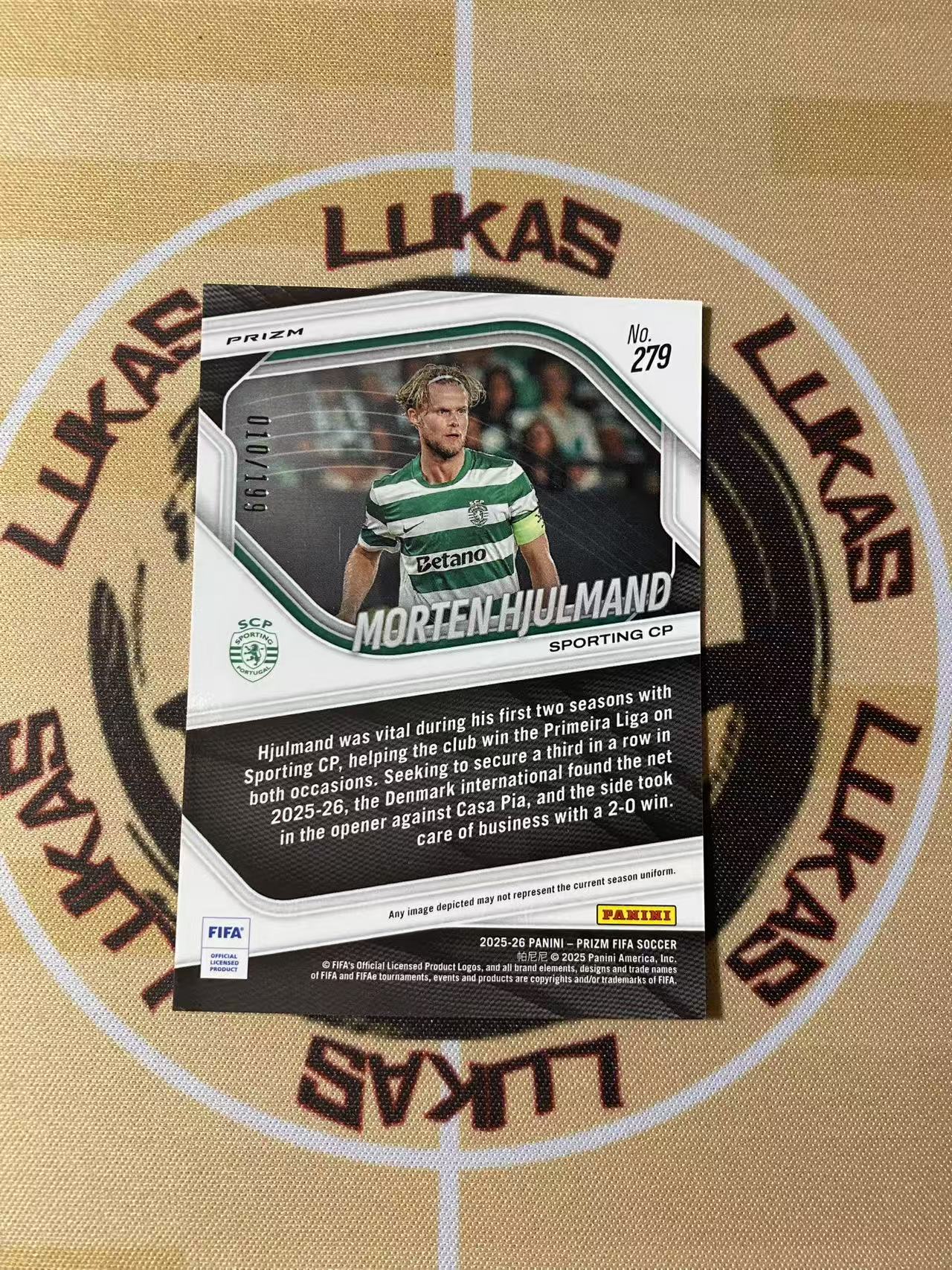 2025-26 Panini Prizm FIFA Morten Hjulmand 撸卡厮 Lukas 莫滕 尤尔曼德 智利 中场 199编 蓝折 (nq)