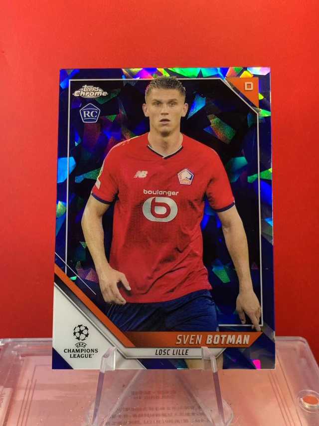 （老末精品代拍) 2022 Topps Chome Sven Botman RC 波特曼 新秀 里尔 欧冠蓝宝石 碎冰折 银折 顺丰寄付 免费代拍 E27