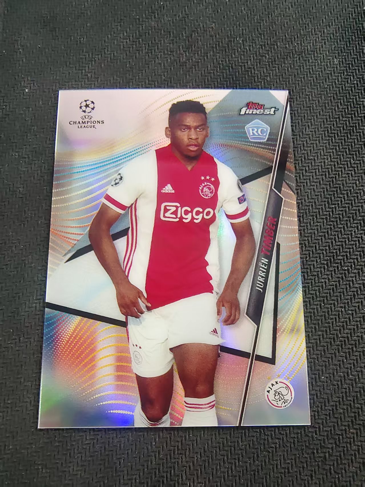 【可合并,不累计】2021 Topps Finest JURRIEN TIMBER RC 阿贾克斯 廷贝尔 新秀 欧冠 银折 #92