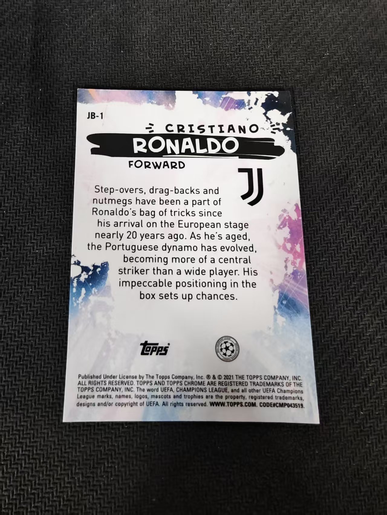 【可合并,不累计】2021 Topps Chrome Cristiano Ronaldo 尤文图斯 C罗 克里斯蒂亚诺 罗纳尔多 美丽比赛特卡 银折 瑕疵如图
