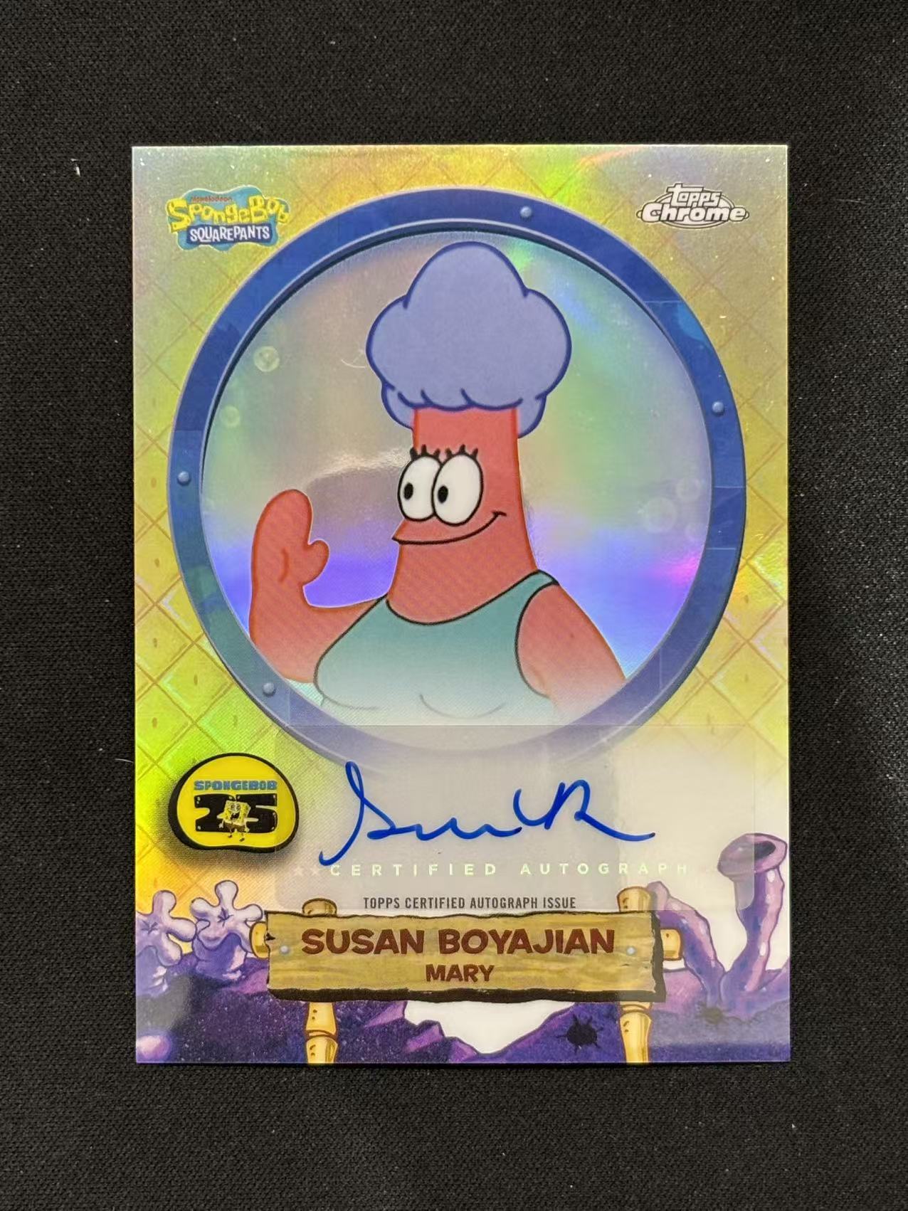 2025 Topps SpongeBob SquarePants Susan Boyajian Chrome 海绵宝宝25周年 派大星 Mary 配音演员签 - sj