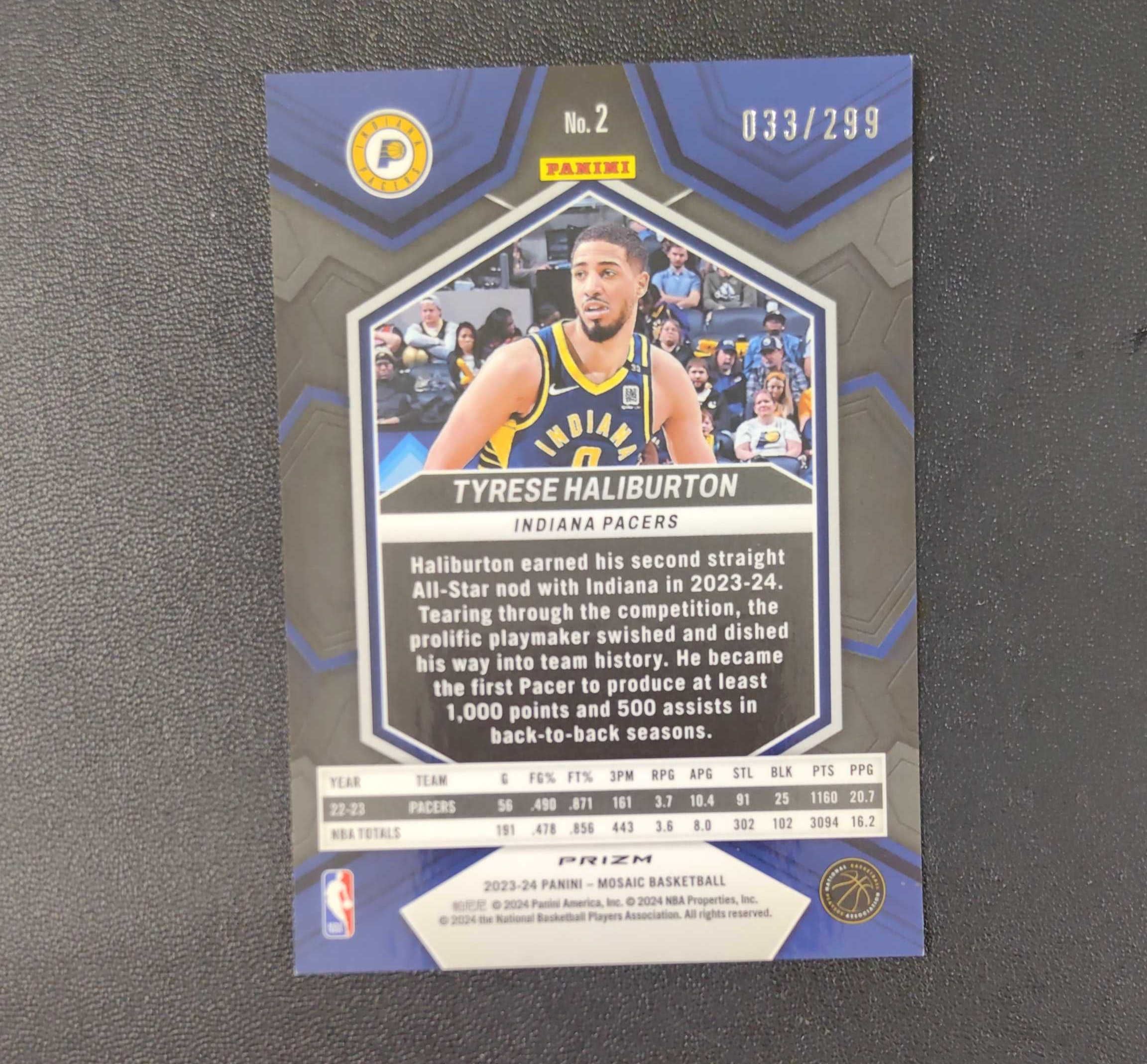 2023-24 panini Mosaic Tyrese Haliburton 马赛克 步行者 哈利伯顿 哈里伯顿 变形虫 红折 折射 /299编 东契奇 sga 库里 文班亚马 詹姆斯 多张再拍