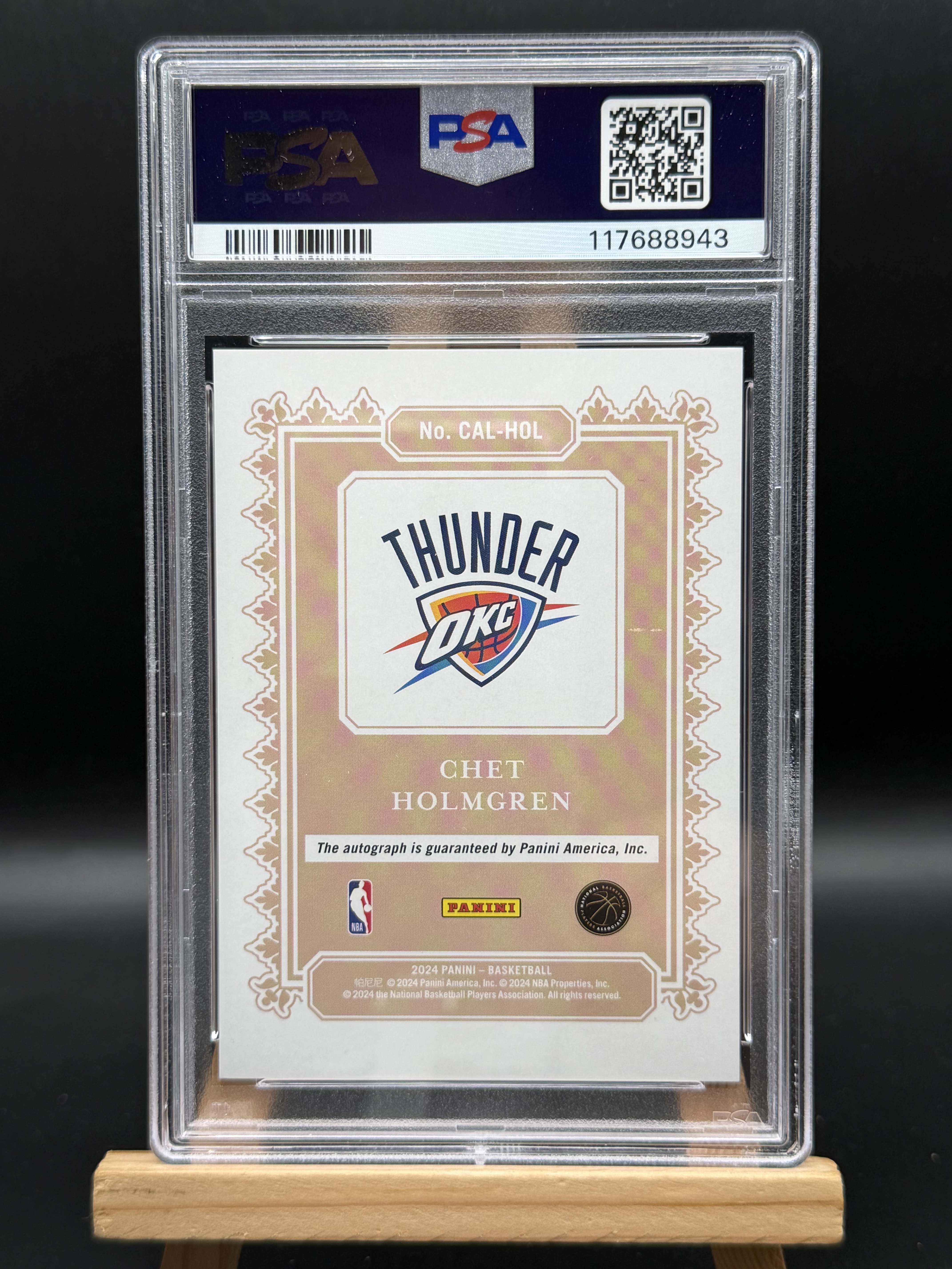 2024 Panini Origins Chet Holmgren 切特 霍姆格伦 雷霆 插入签 calligraphy 银闪折 卡签 签字 PSA9分