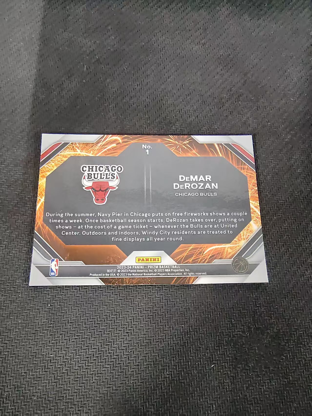 【可合并,不累计】2023-24 Panini Prizm DeMar DeRozan 德玛尔 德罗赞 公牛 烟花特卡 PZ 划痕 边角微瑕 介意勿拍 #1