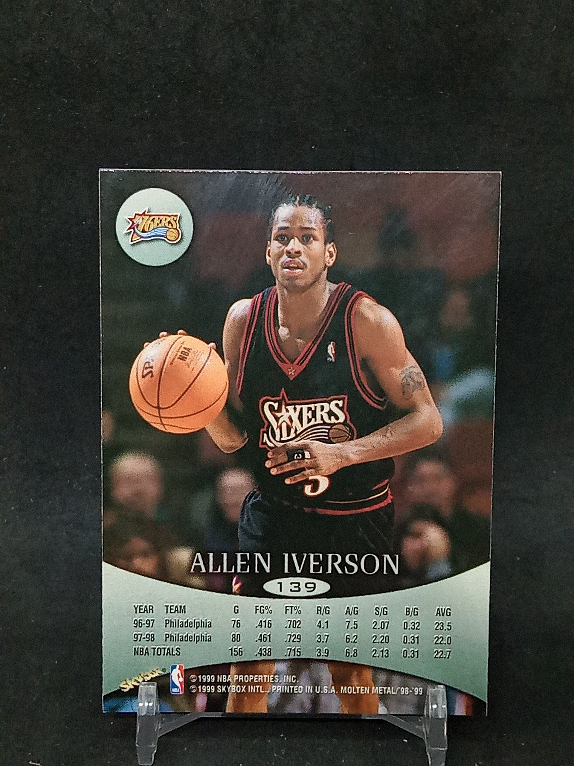 【DC拍卖】10.18 1998-99 Skybox Molten Metal Supernatural #139 阿伦・艾弗森 Allen Iverson 76 人 金属老特卡 答案经典老卡