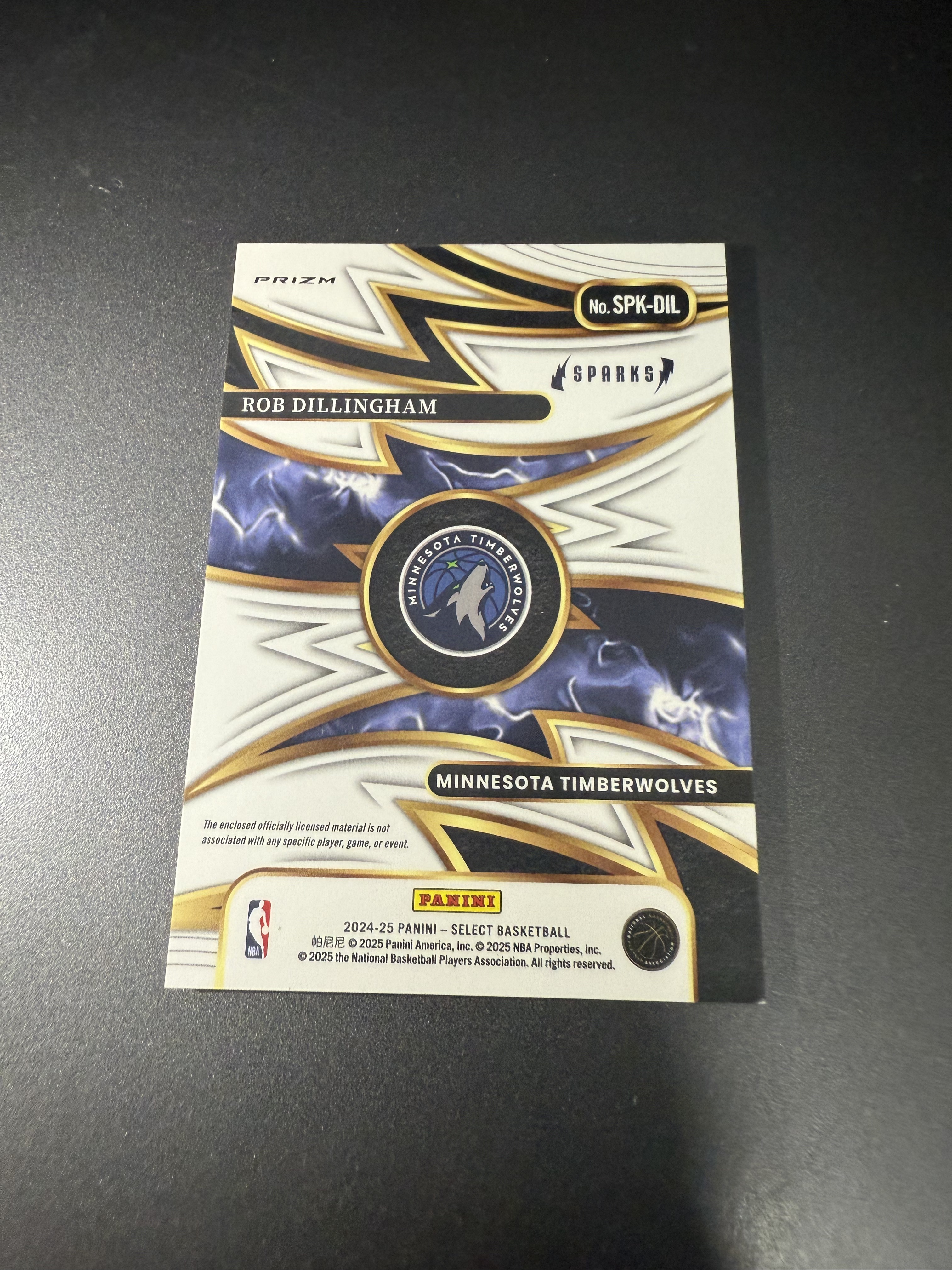 2024-25 Panini Select Robert Dillingham RC 罗伯特 迪林厄姆 新秀 球衣 井