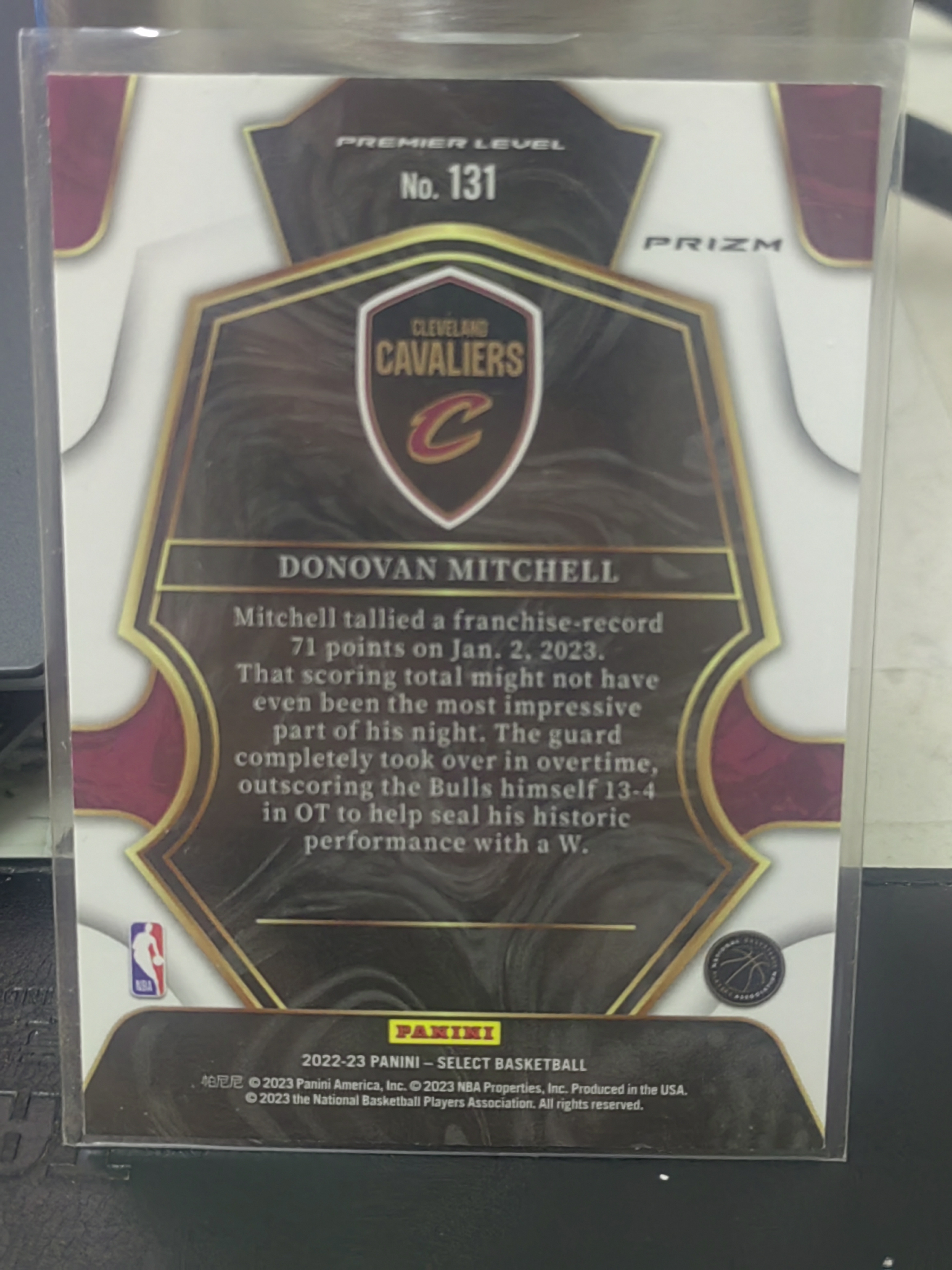 2022-23 Panini Select Donovan Mitchell Select 银折 多诺万 米切尔 骑士 篮 白边白角 不保卡品 卡品如图