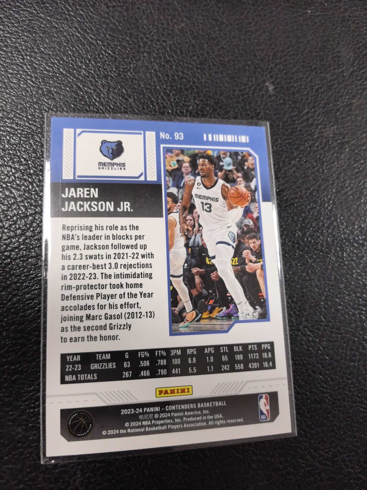 2023-24 贾伦杰克逊 199编 球票 灰熊 紫平行 12-6