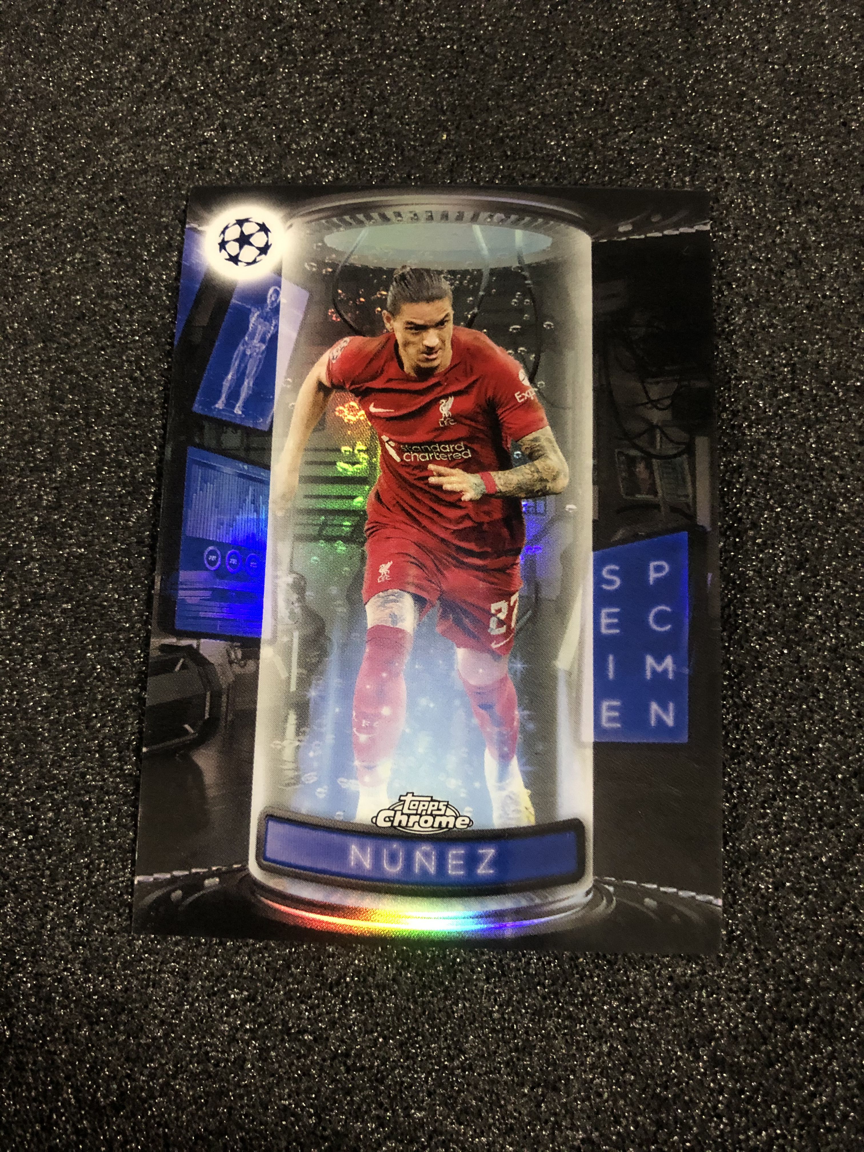 2022-23 Topps Chrome Darwin Nunez 欧战tc 标本特卡 努涅斯 利物浦 银折 卡品如图 凑套收藏必备