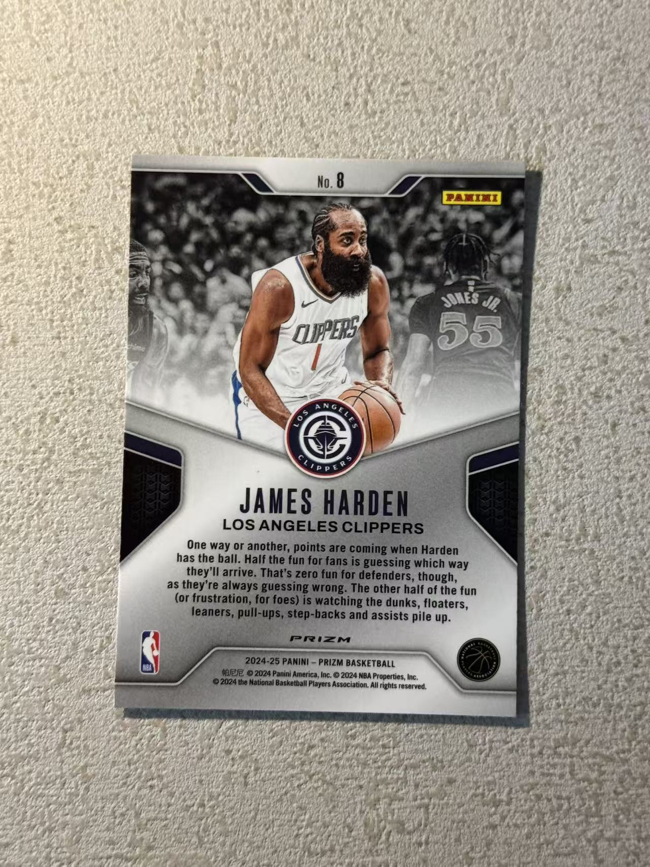 2024-25 Panini Prizm James Harden pz 快船 詹姆斯 哈登 特卡 银折 折射 sp 经典选图 收藏必备