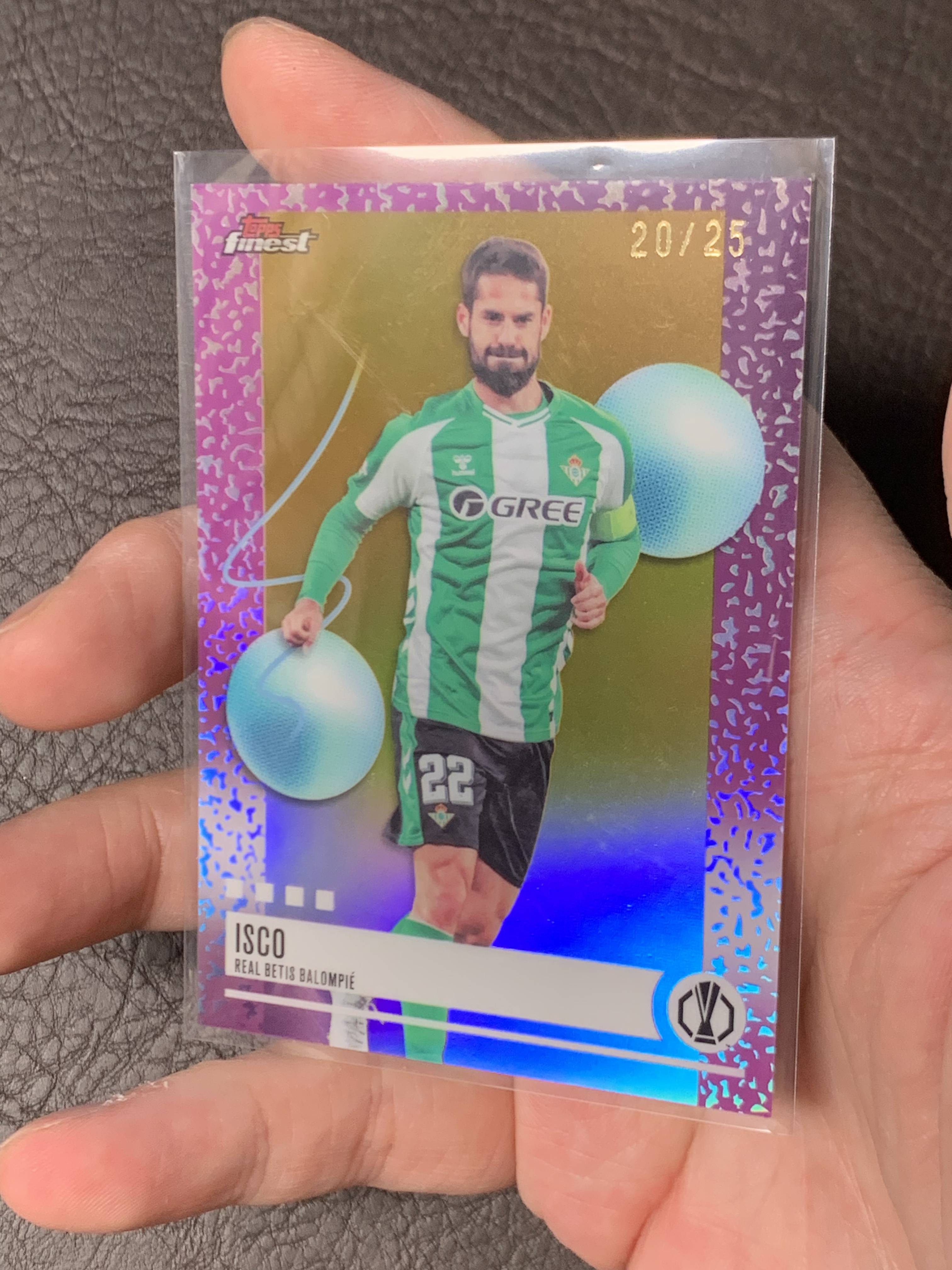 2026 Topps Finest Isco #304 欧冠 Base 伊斯科 皇家贝蒂斯 20/25编 金折 低编 稀有