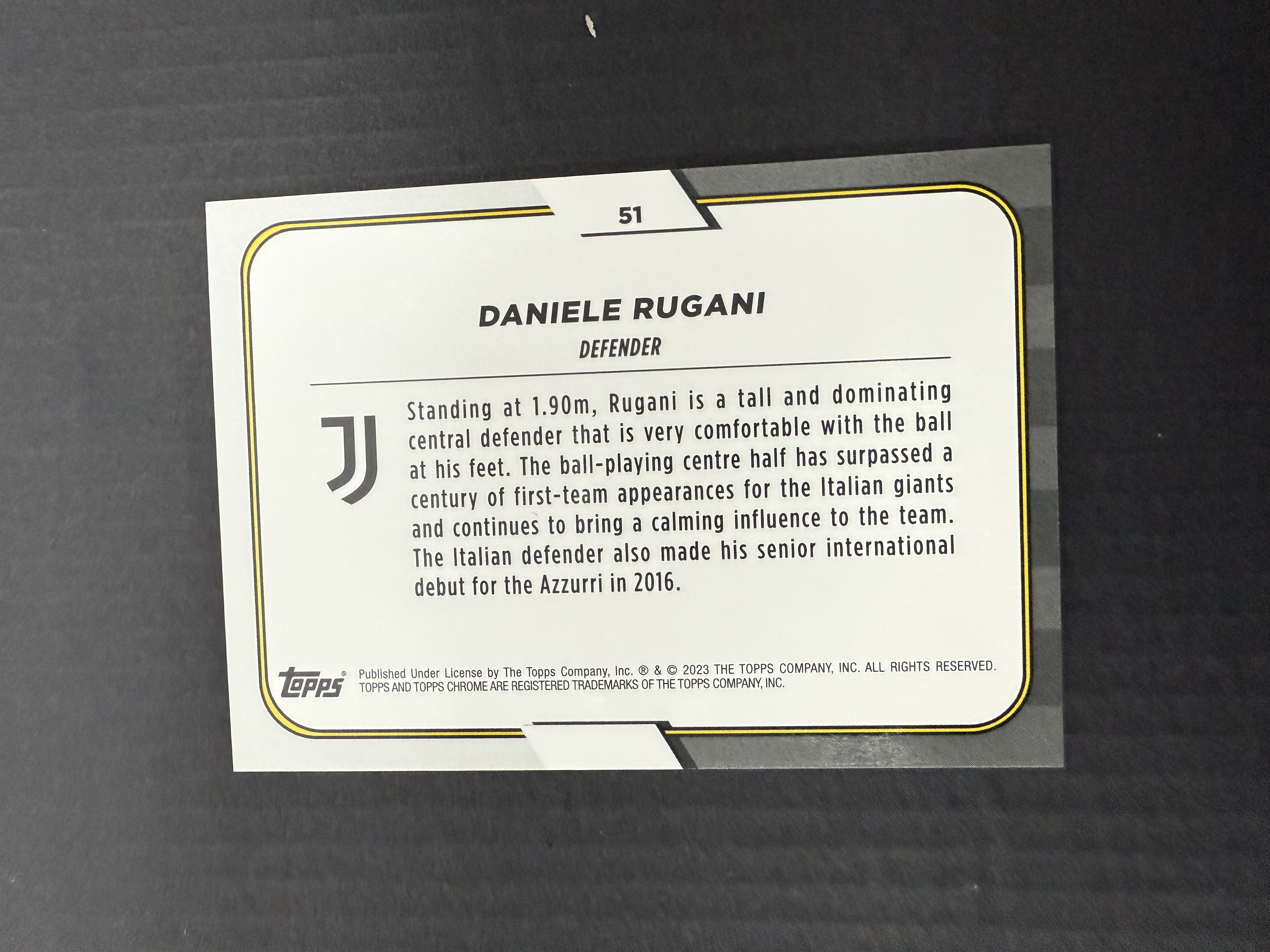 【GOAT山羊拍卖】D哥 2023-24赛季 topps chrome尤文图斯队盒系列 鲁加尼 粉折 /125 尤文图斯 品相如图