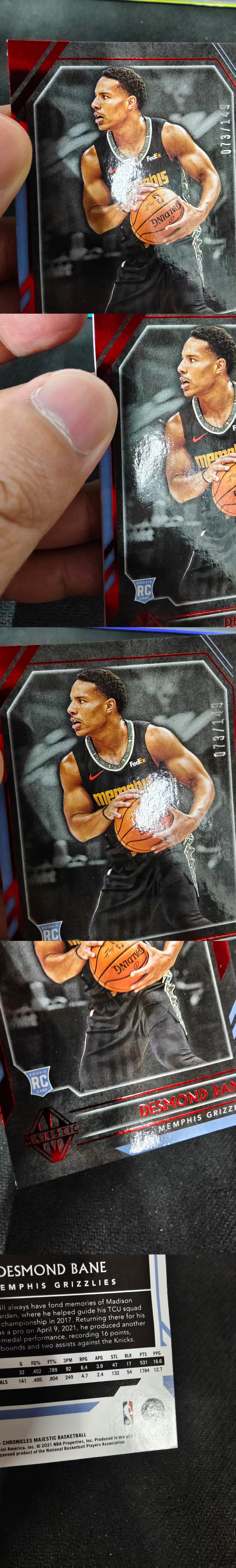 2020-21 Panini Chronicles Desmond Bane RC 德斯蒙德 贝恩 新秀 编年史 149编 灰熊 瑕疵如图