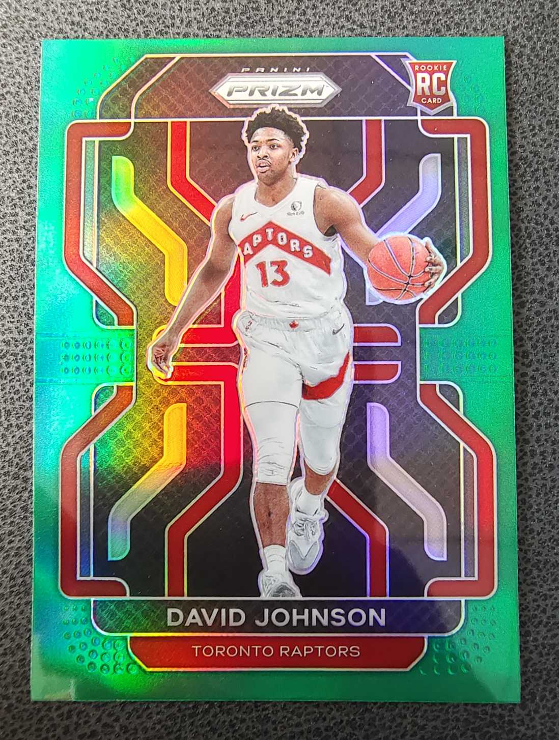 2021-22 Panini Prizm David Johnson RC 多伦多 猛龙队 大卫 约翰逊 新秀 绿折 卡品如图