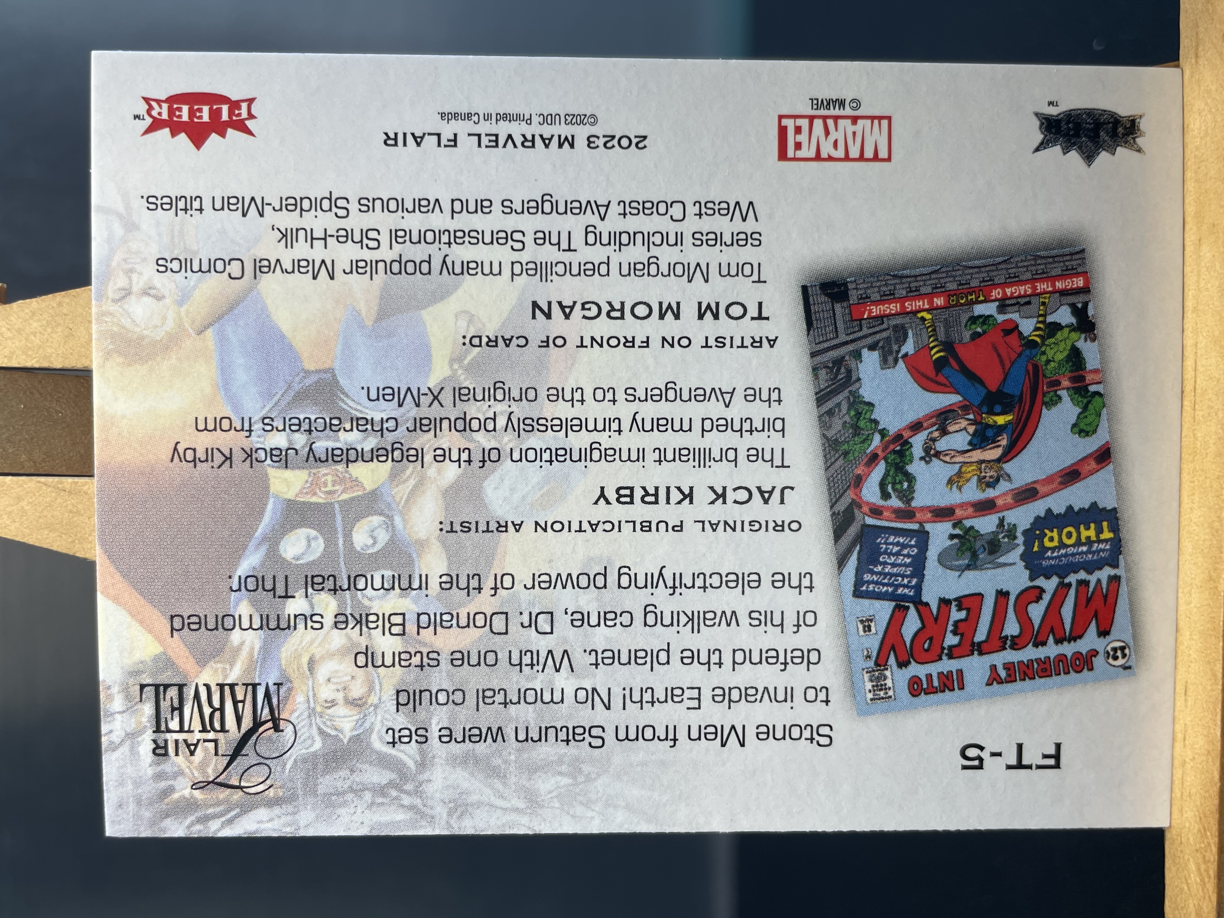 (B5) 2023 MARVEL FLEER 漫威 FT-5 雷神托尔 实卡好看 收藏凑套必备 卡品如图 !!!