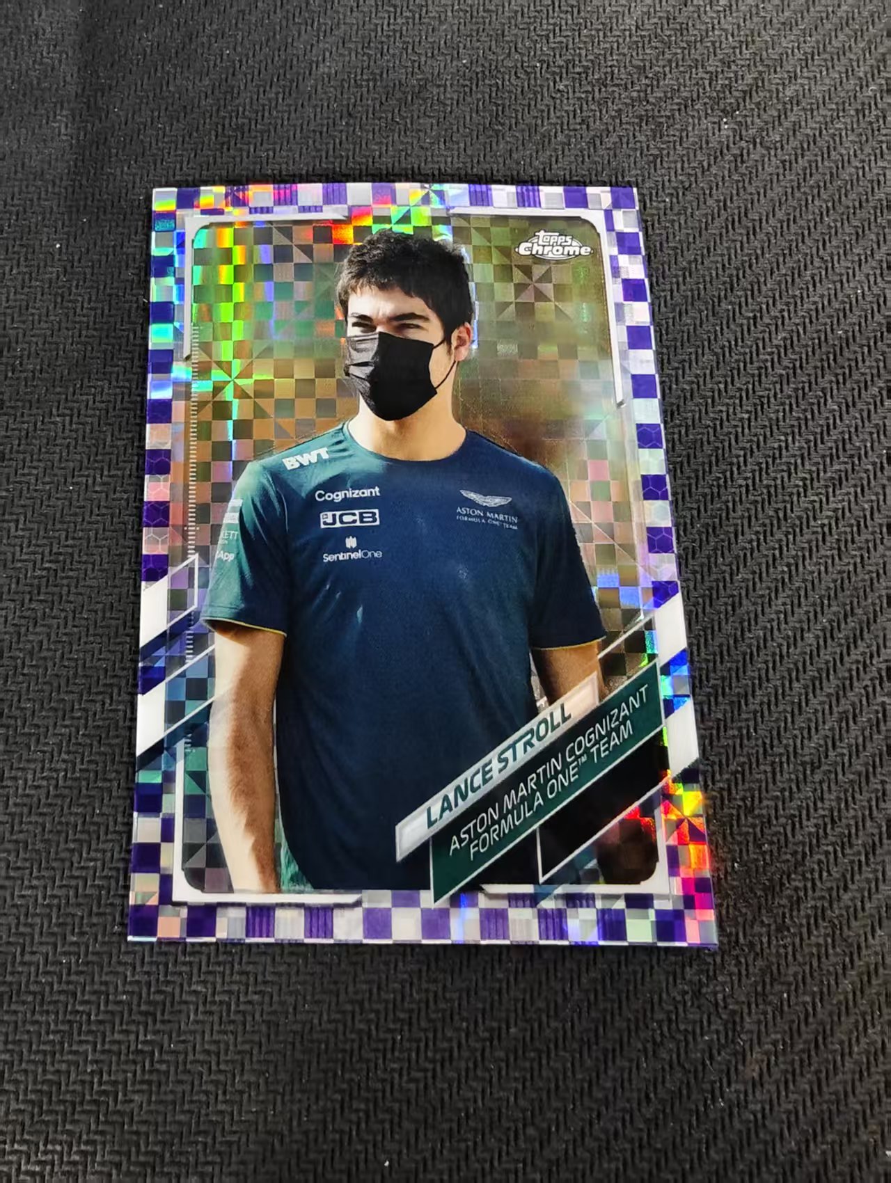 【汽水拍卖】2021 Topps Chrome F1 Lance Stroll 兰斯 斯托尔 阿斯顿马丁车队 棋盘折 格子折 199编 瑕疵如图