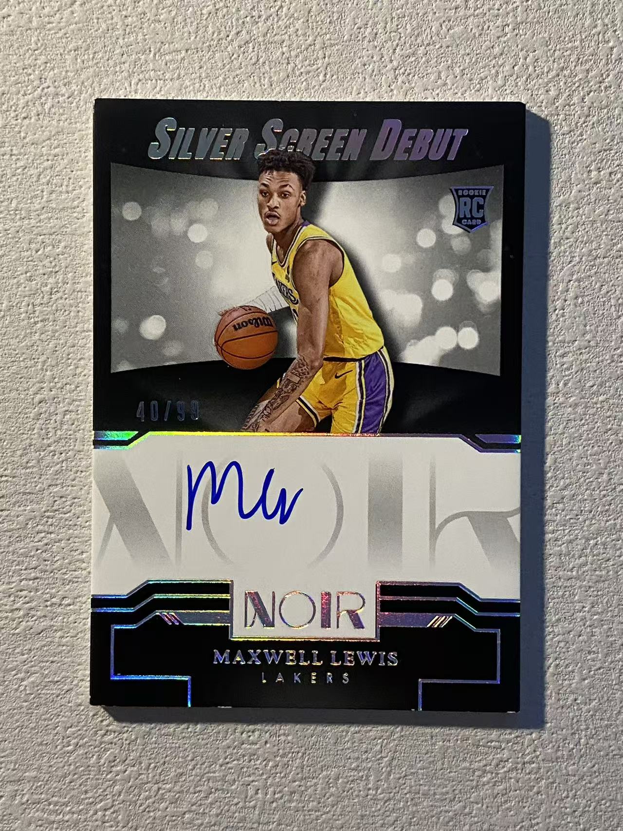 2023-24 Panini Noir Maxwell Lewis RC 诺尔 湖人 新秀rc 马克斯韦尔 刘易斯 /99编 签字 卡签 收藏必备