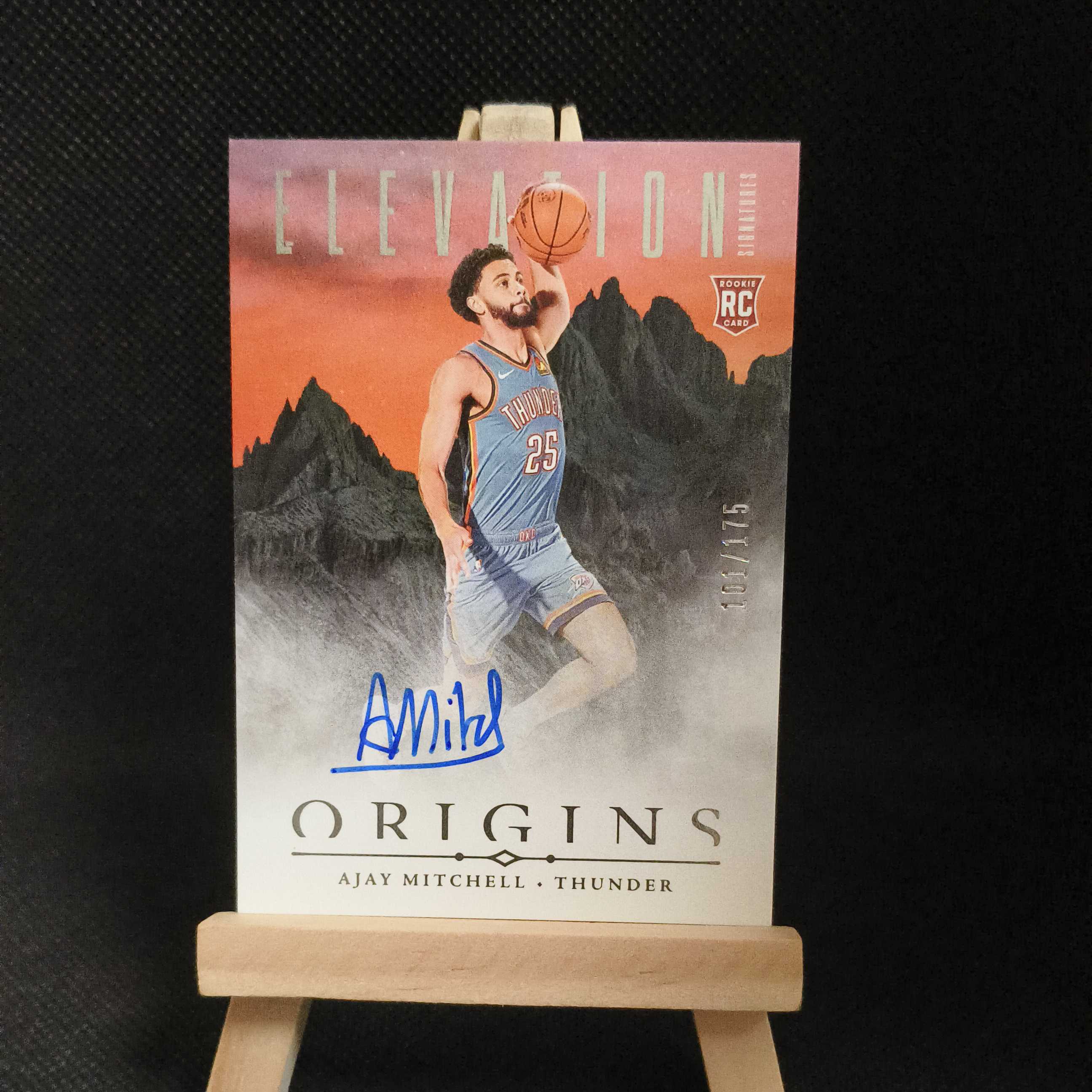 2024-25 Panini Origins Ajay Mitchell RC 起源 雷霆 新秀RC 阿杰伊 米切尔 飞升 签字 卡签 /175编 卡品如图