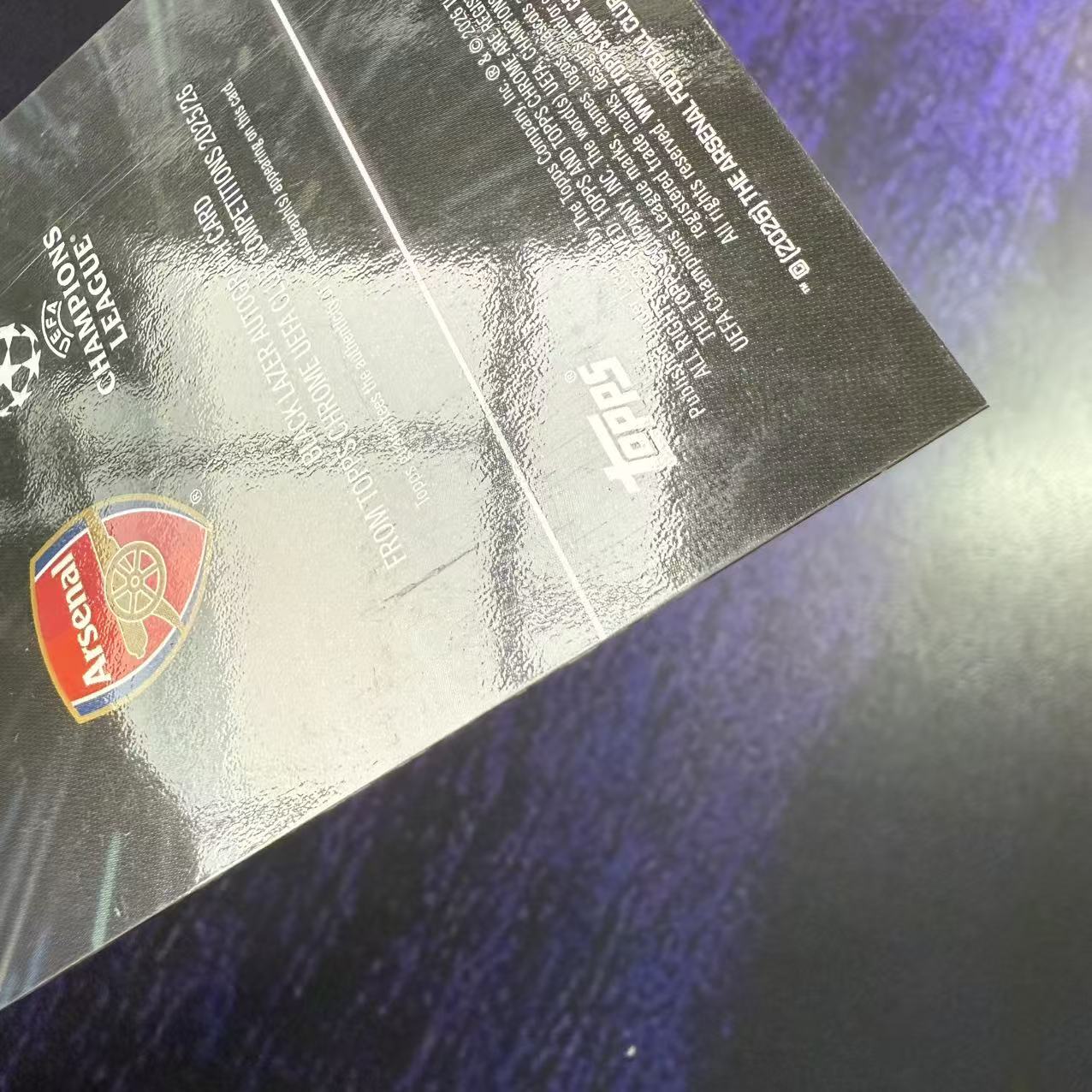 2026 Topps Chrome Santi Cazorla 欧冠 阿森纳 西班牙 卡索拉 黑镭射折 签名签字 完美墨迹 微瑕划痕【拾艺代卖】SY06270