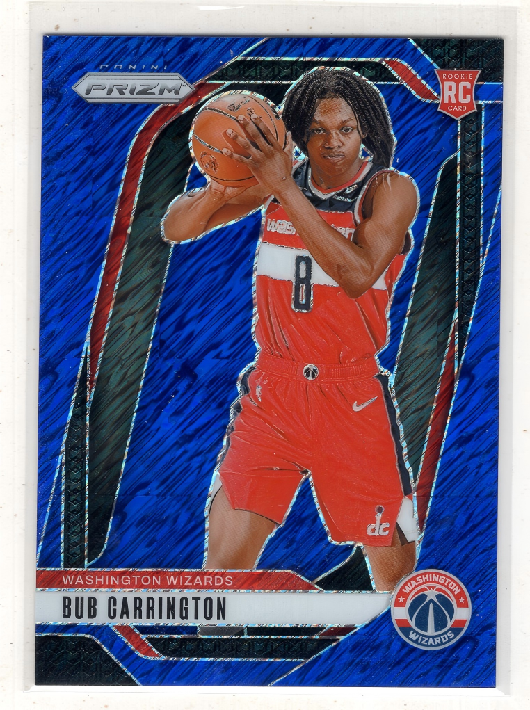 2024-25 Panini Prizm Bob Carrington RC 【来拆波卡】奇才 鲍伯 卡灵顿 卡林顿 新秀 蓝shimmer折 8/35编 同背 jjdk