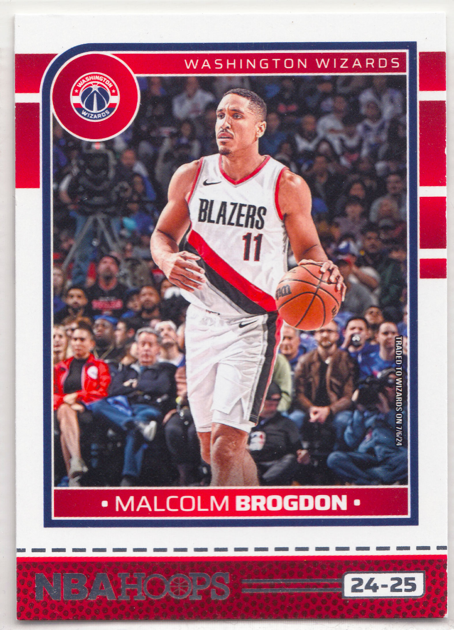 【ABC1 Card Market】2024-25 Panini NBA Hoops Basketball Malcolm Brogdon 马尔科姆 布罗格登 Washington Wizards 奇才 #129 HP11815