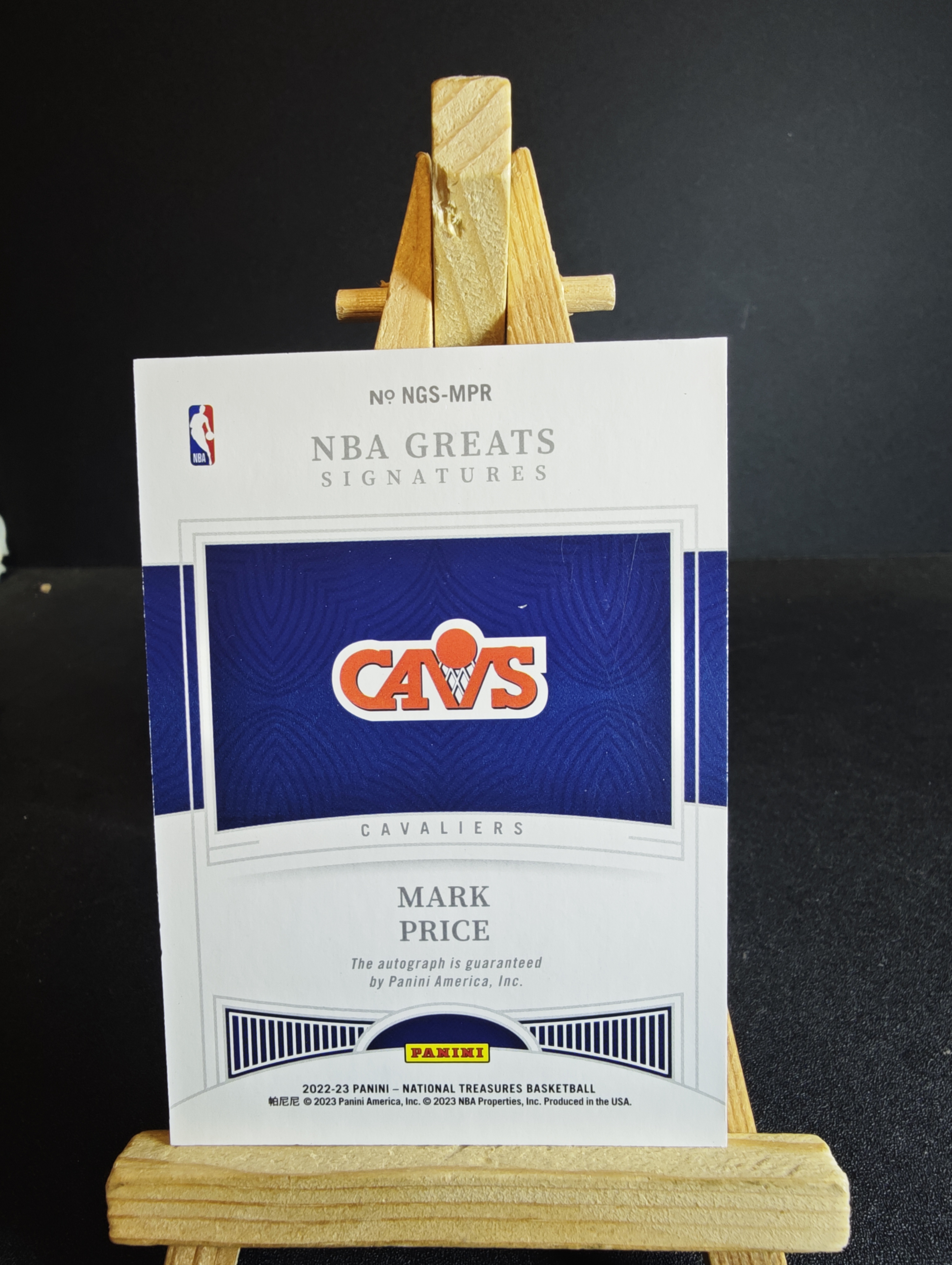 2022-23 Panini National Treasures Mark Price 国宝 签字 卡签 马克 普莱斯 25编 卡品如图 杰瑞11.15 卡品如图