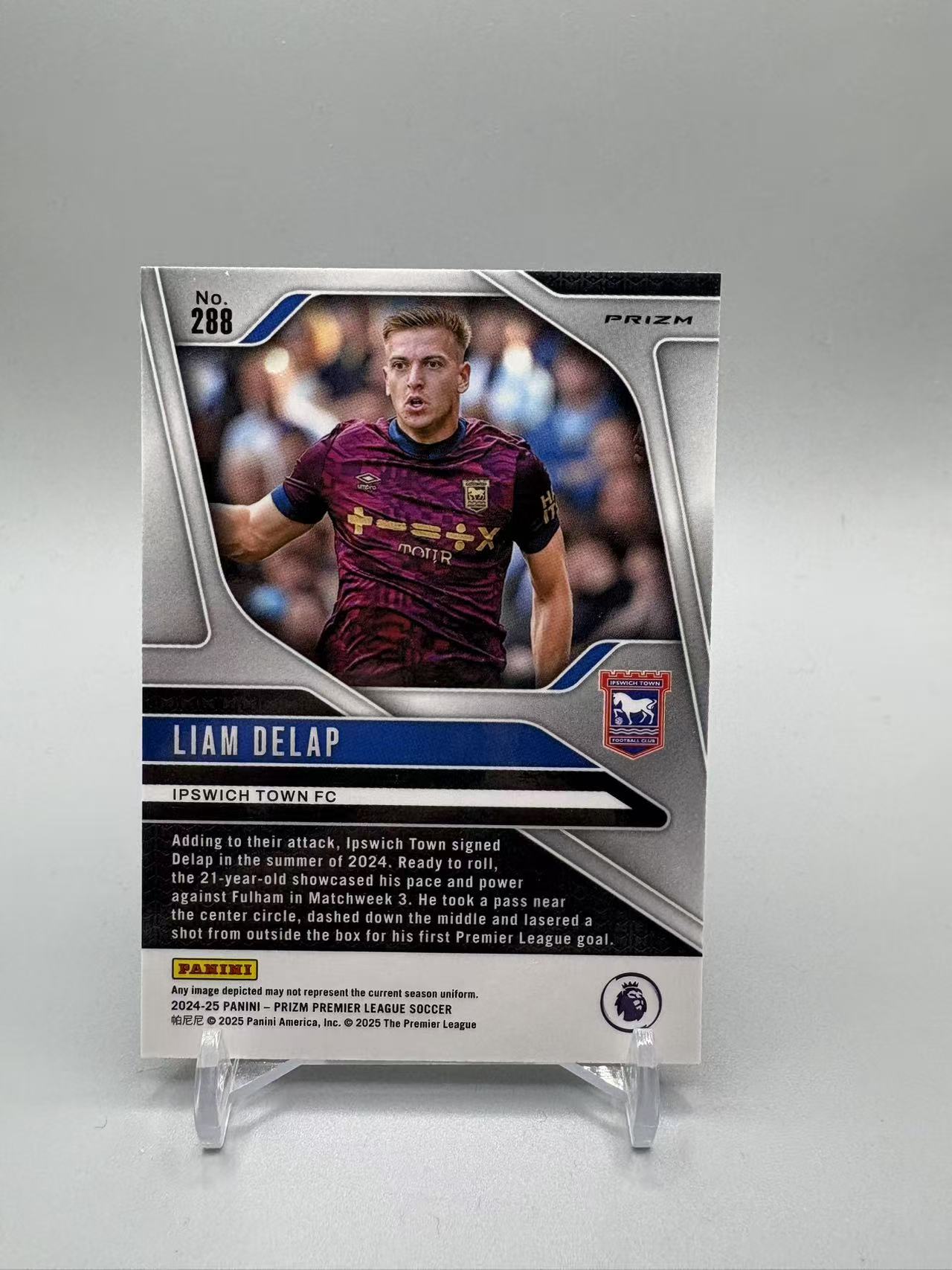 2024-25 Panini Prizm Liam Delap 【灰灰代拍】全新英超PZ 伊普斯维奇 德拉普 蛇皮折 不带编 大比例 波