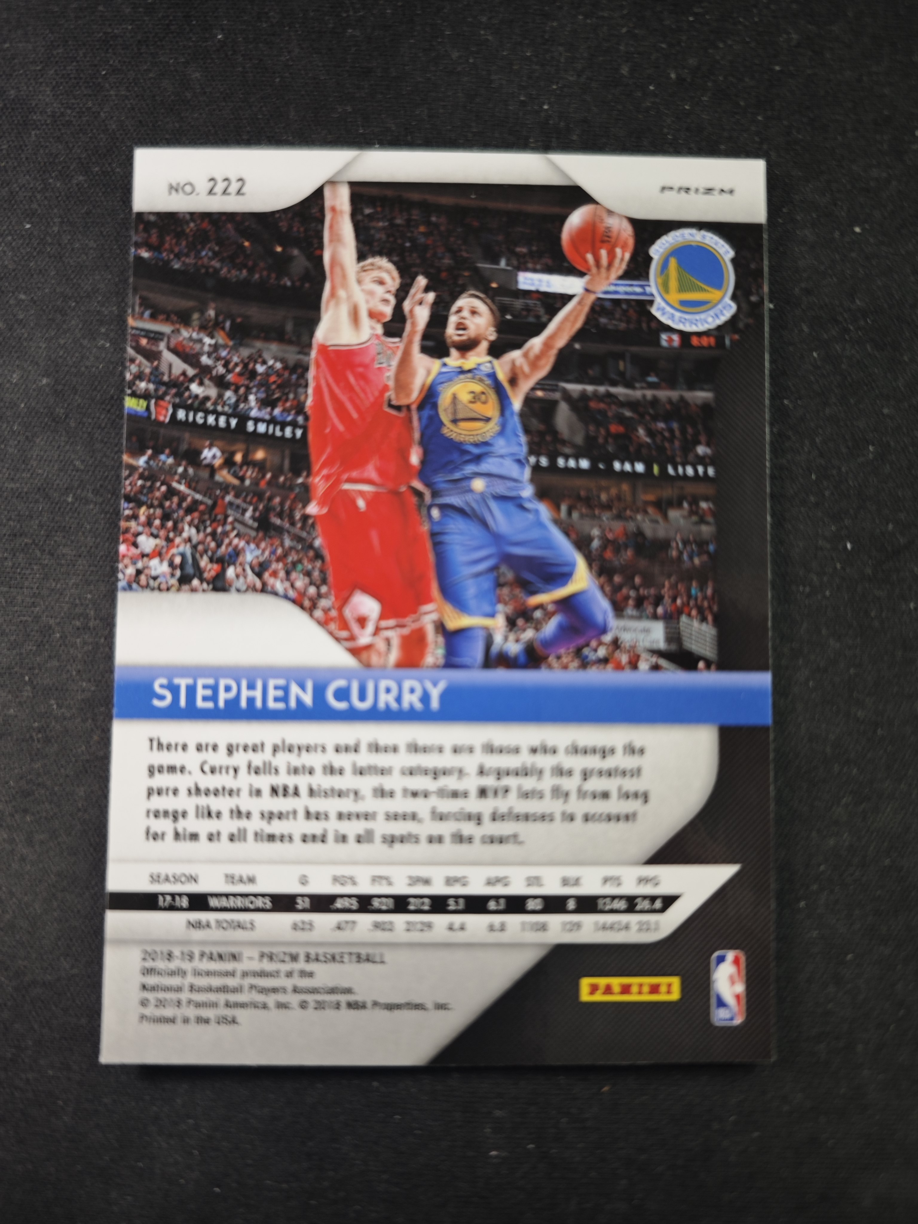 【蛤蟆特卖】斯蒂芬 库里 萌神 2018-19 PANINI PRIZM系列 红白蓝色折射 经典设计 超级漂亮 稀有好卡 边角微瑕 卡品如图 专收必备!