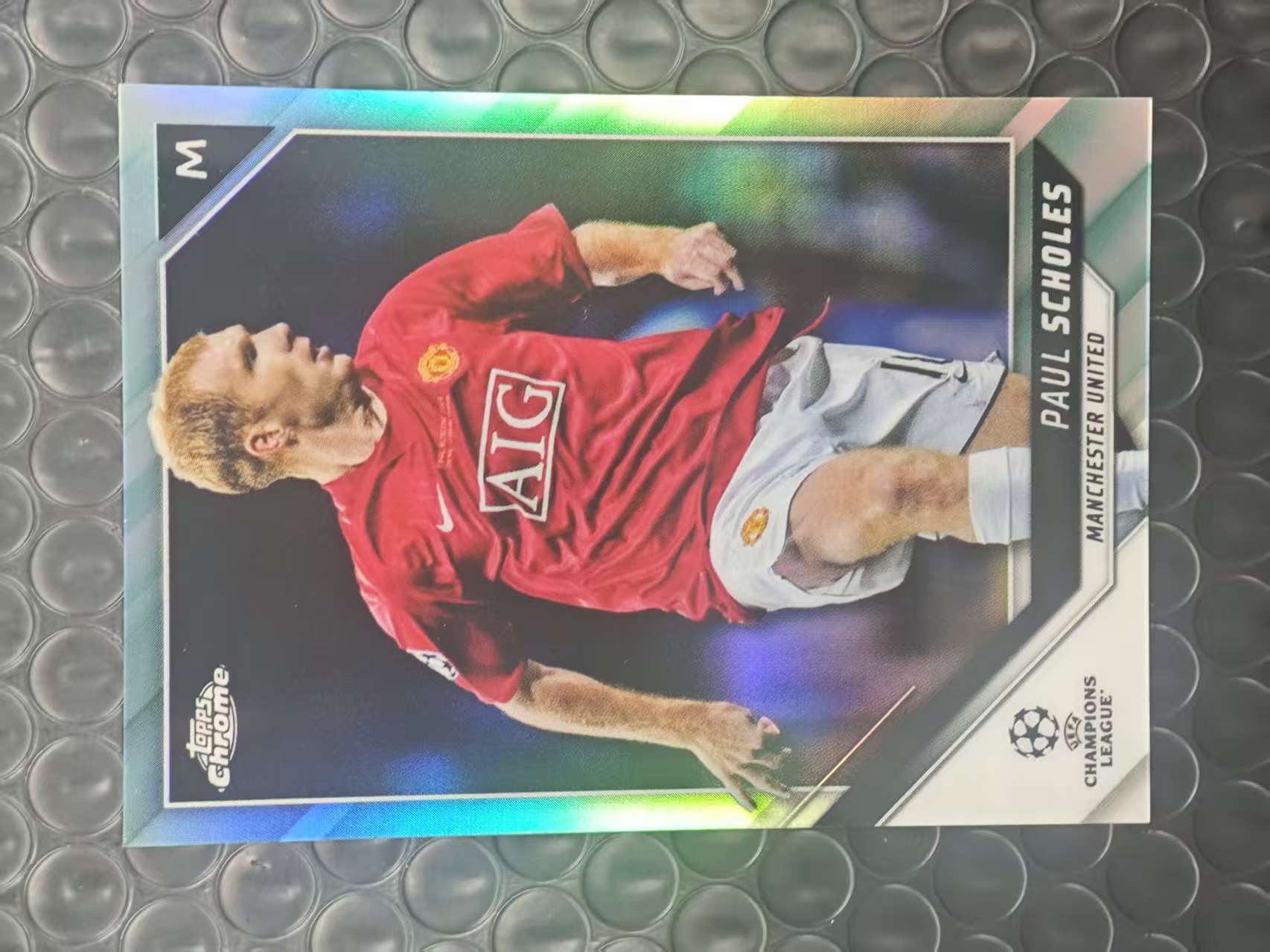 2022 Topps Chrome Paul Scholes 欧冠TC 曼联 生姜头 斯科尔斯 030/199编 青折 折射 卡品如图【原地起飞卡社】MVP11.11