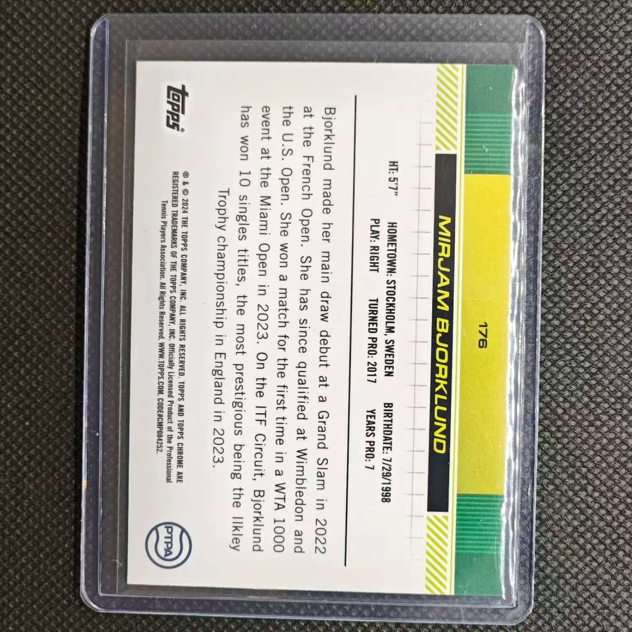 2024 Topps Chrome mirjam bjorklund 团长#网球TC 比约克伦德 青折 110/399编 收藏必备 收藏必备 卡品细节看图