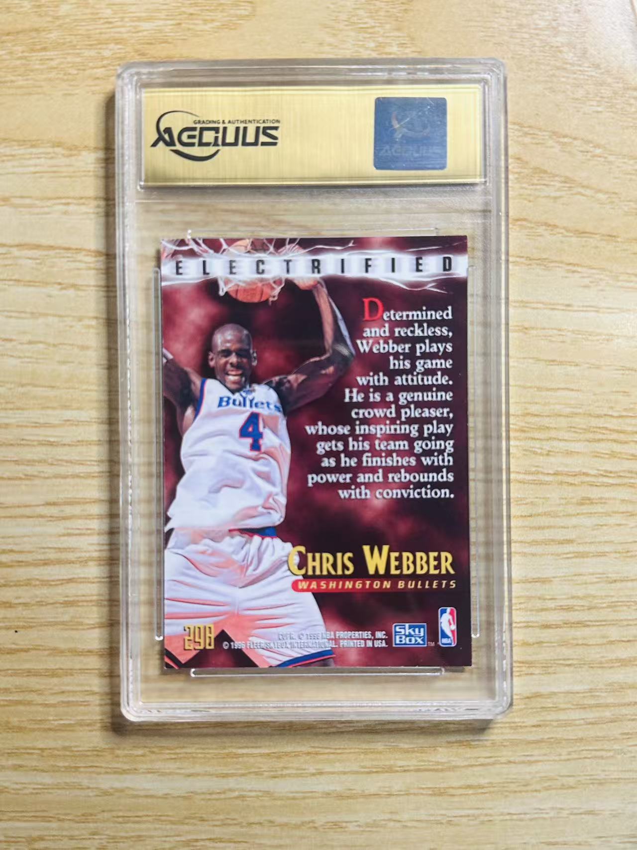 1995-96 SkyBox nba Chris Webber 嘿嘿代卖 克里斯 韦伯 老卡 老特 国评 RPA8.5 收藏必备