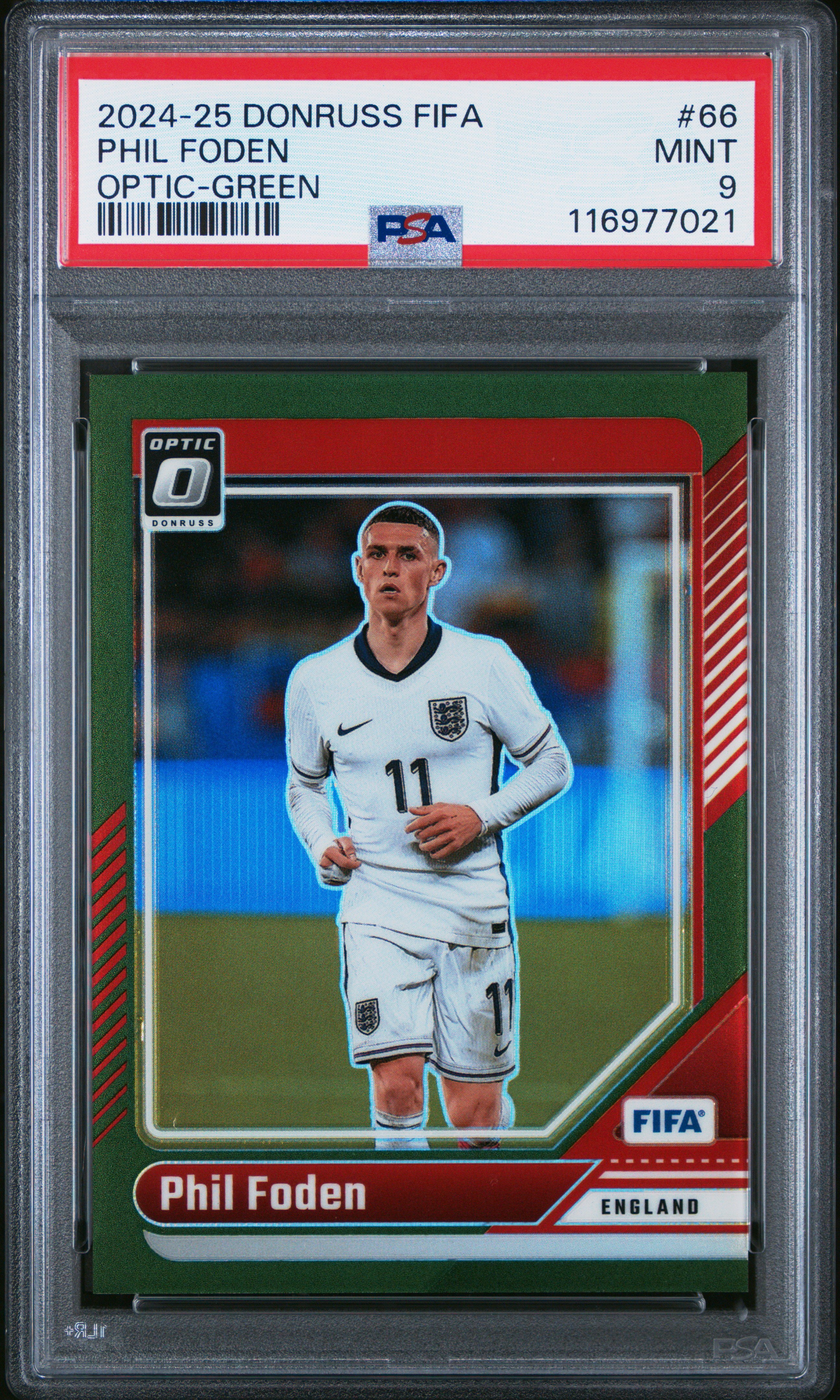 2024-25 Panini Donruss Phil Foden 英格兰 英超 曼城 太子 福登 杜蕾斯 Optic O版 绿折 折射 5/5编 低编 世界杯 PSA9 POP2 梅西 C罗 亚马尔