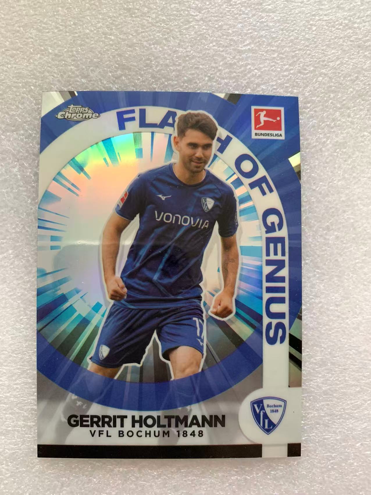 2023 Topps Chrome Gerrit Holtmann 德甲 tc 霍尔特曼 波鸿 Flash of Genius 特卡 闪光天才特卡 银折 折射