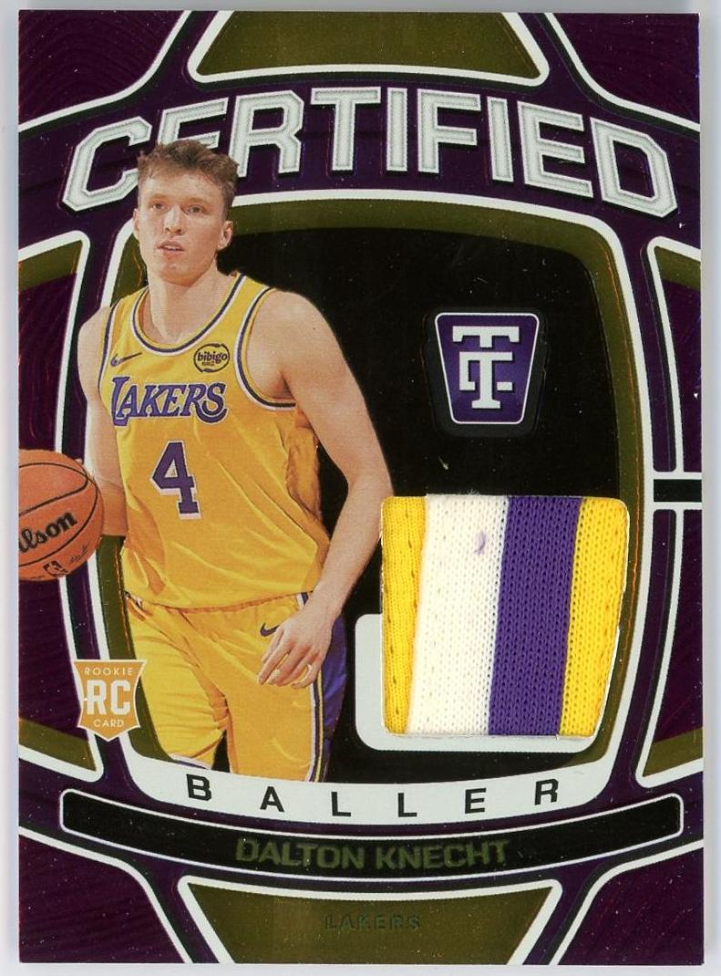 2024-25 Panini Certified Dalton Knecht RC 道尔顿克内克特 新秀 卫生巾 99编 patch 球衣物料切割 湖人 卡品如图 小小酥/11.12.