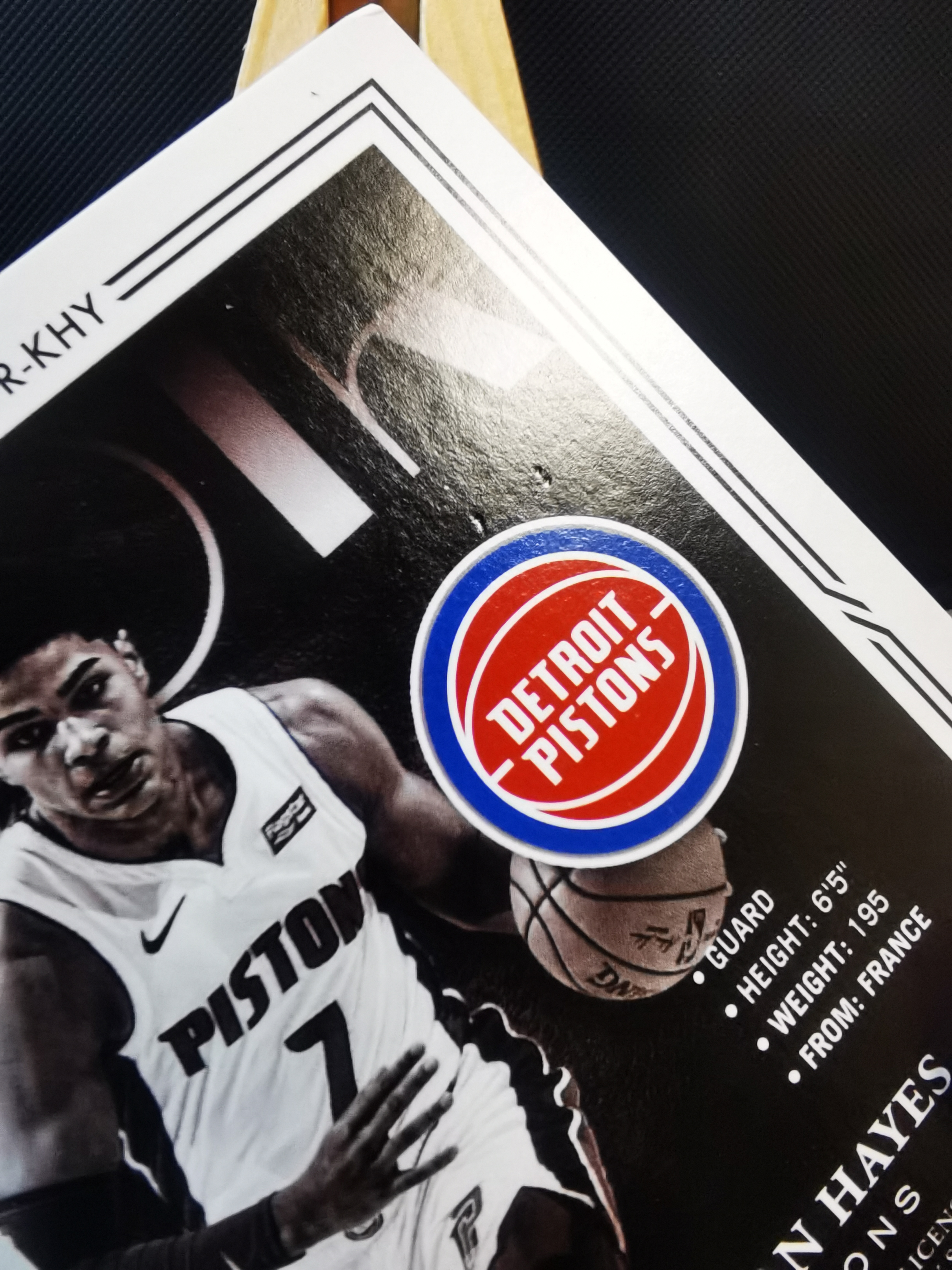 2020-21 Panini Noir Killian Hayes RC #EDR-KHY /75编 诺尔 基利安海耶斯 新秀年 rookie RC 闪版 小窗 物料 切割 活塞