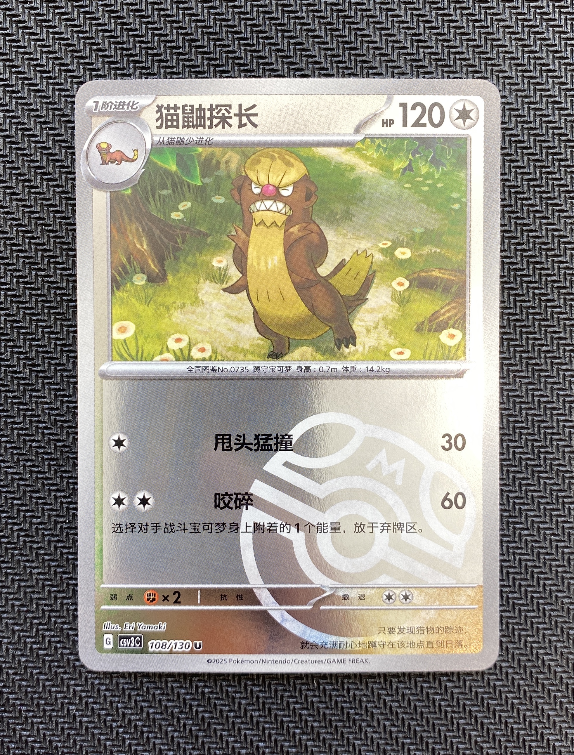 2025 Pokemon TCG 朱&紫 无畏太晶 猫鼬探长 108/130 U大师球闪 chs 宝可梦 简中 实卡超美 打牌必备 收藏佳品 实物详见图【壹手好牌代拍】WZ#331
