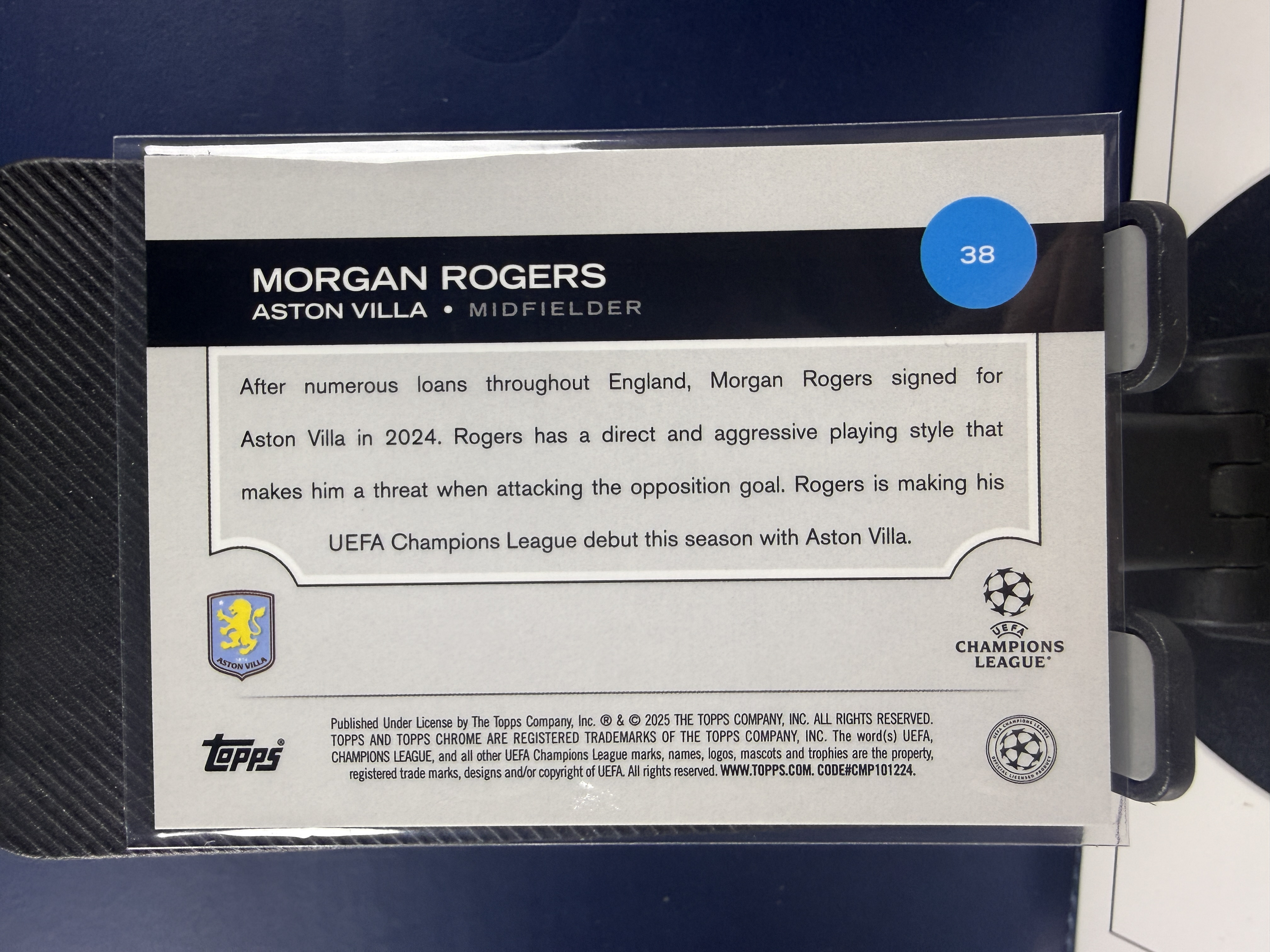 2024-25 Topps Chrome Morgan Rogers TC 欧冠 阿斯顿维拉 罗杰斯 Future Stars 未来之星 金折 折射 48/50编 收藏必备 (沸腾)