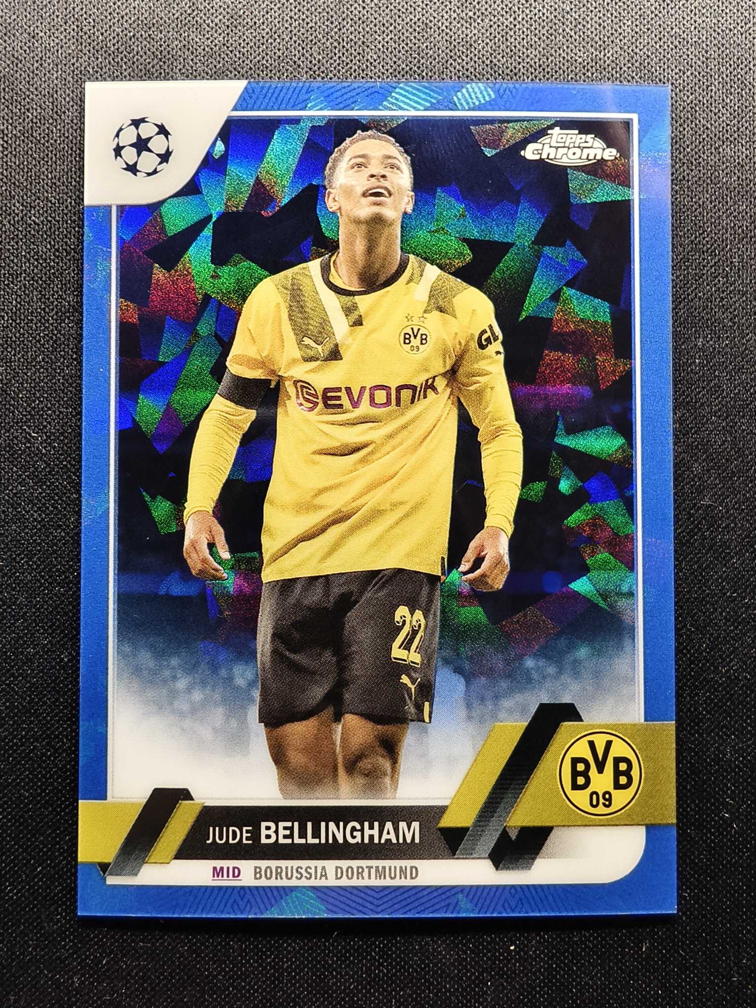 2023 Topps Chrome Jude Bellingham 欧冠蓝宝石 多特蒙德 贝林厄姆 皇马 蓝碎冰折 不保卡品 介意勿拍 专收凑套