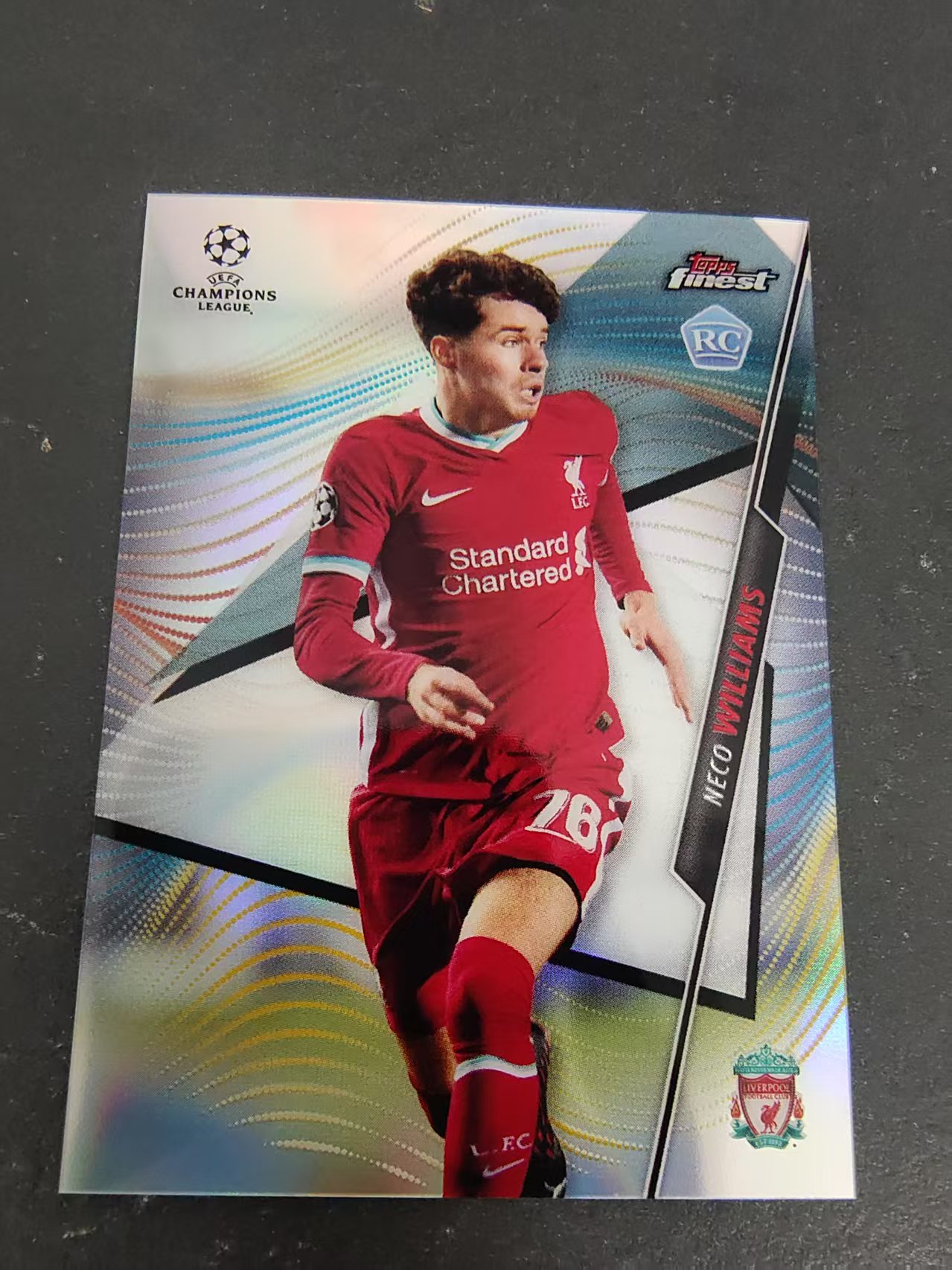 【可合并,不累计】2021 Topps Finest Neco Williams 欧冠 内科 威廉姆斯 银折 RC 新秀 #12