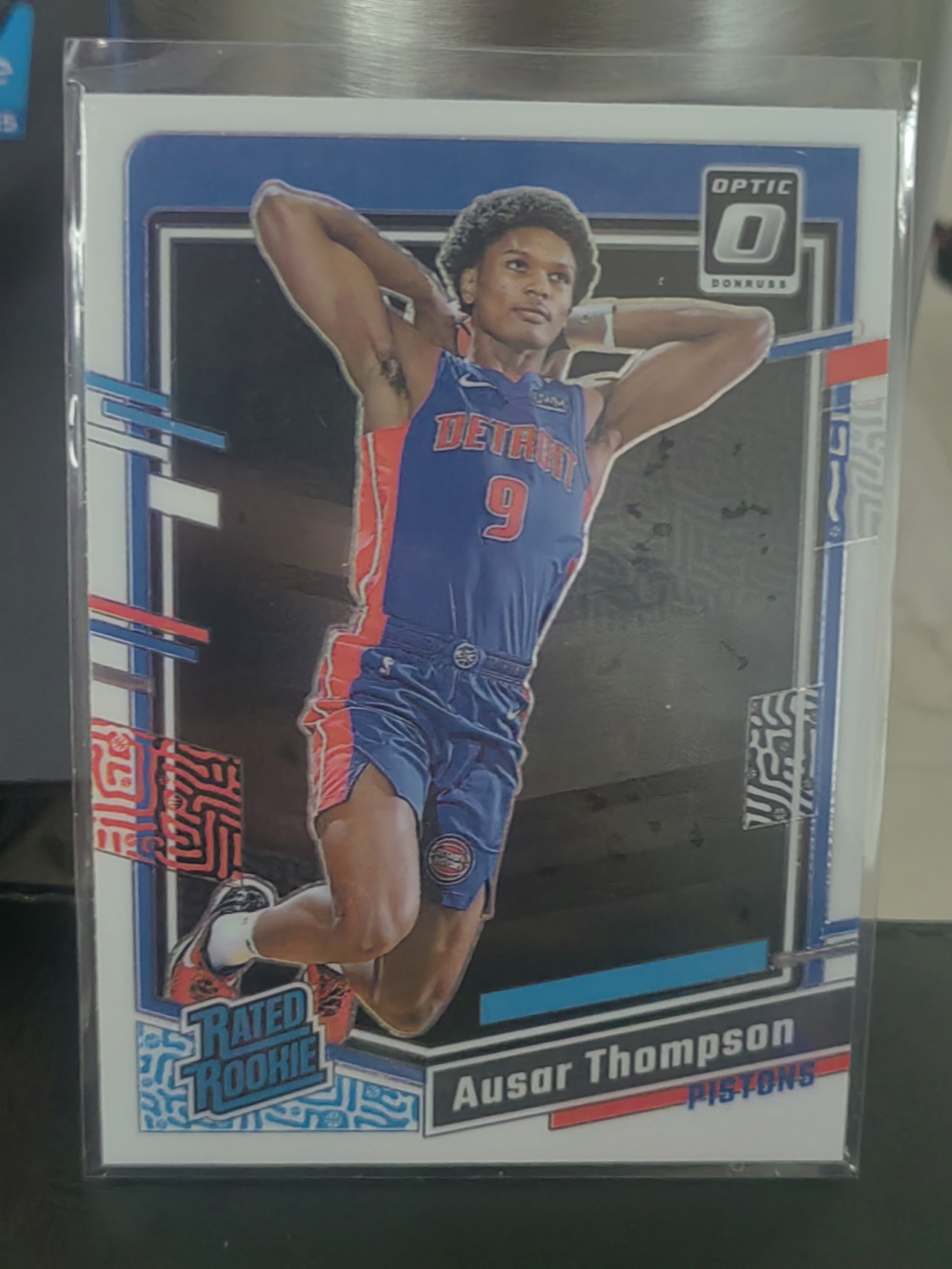 2023-24 Panini Donruss Optic Ausar Thompson RC OP 新秀 奥萨尔 汤普森 活塞 扣篮 篮 白边白角 不保卡品 卡品如图