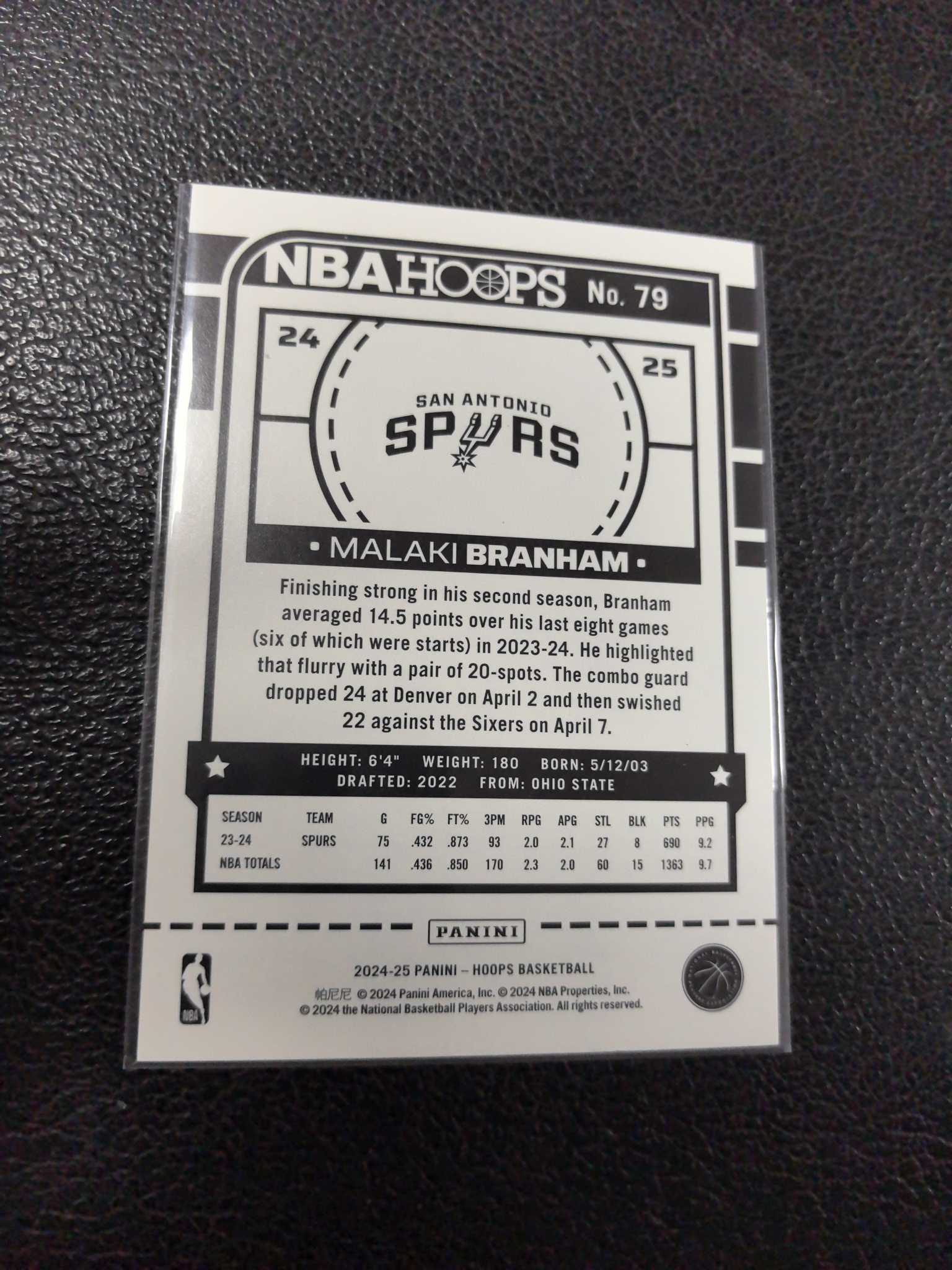 2024-25 马拉基 布拉汉姆 110编 马刺 爆炸折 紫爆炸 折射 12-2