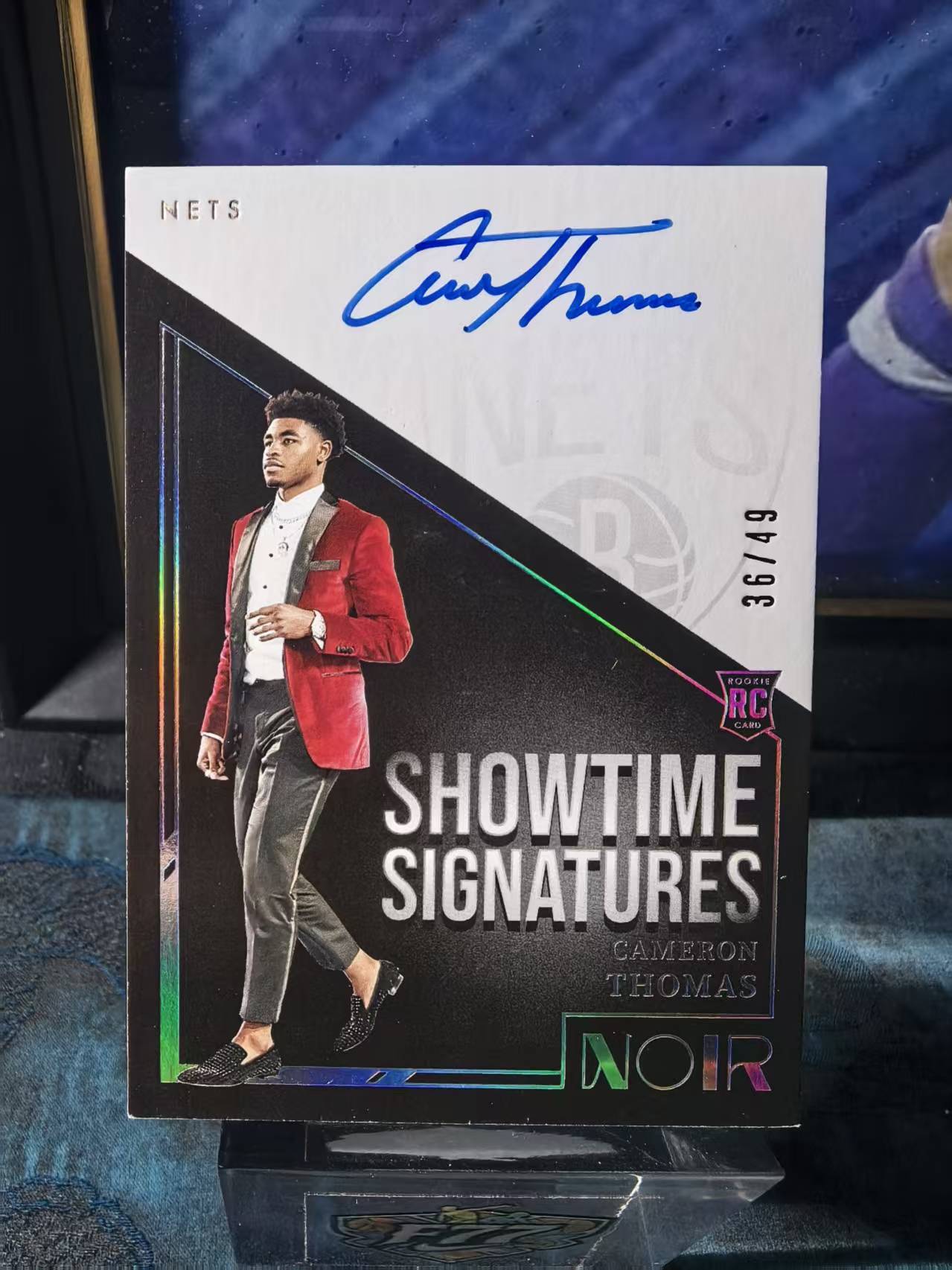 2021-22 Panini Noir Cameron Thomas 诺尔 卡梅伦托马斯 新秀 时装走秀 特卡 签字 卡签 闪版 篮网 49编 收藏必备 狗夏