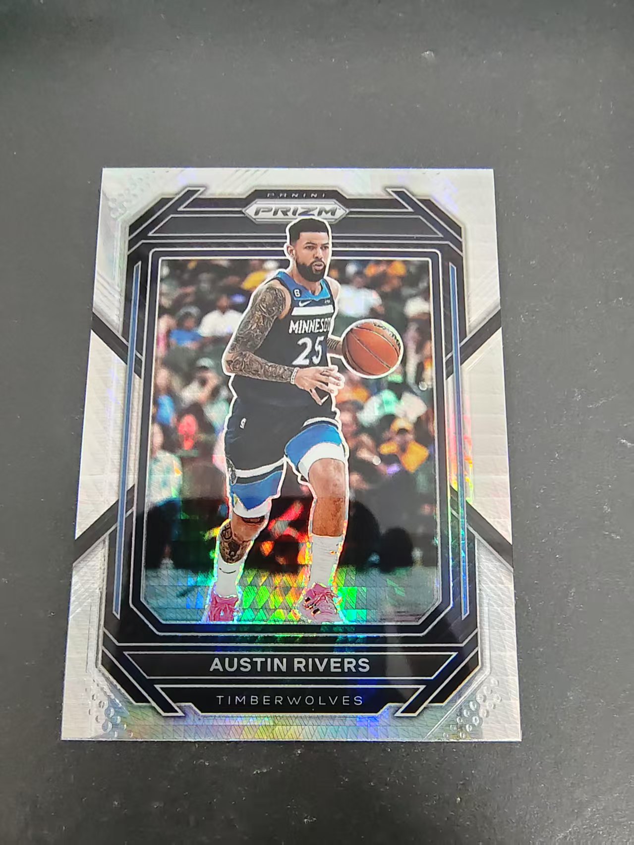 【可合并,不累计】2022-23 panini prizm Austin Rivers 森林狼 奥斯汀 里弗斯 PZ Hyper折 划痕 边角瑕疵 #57