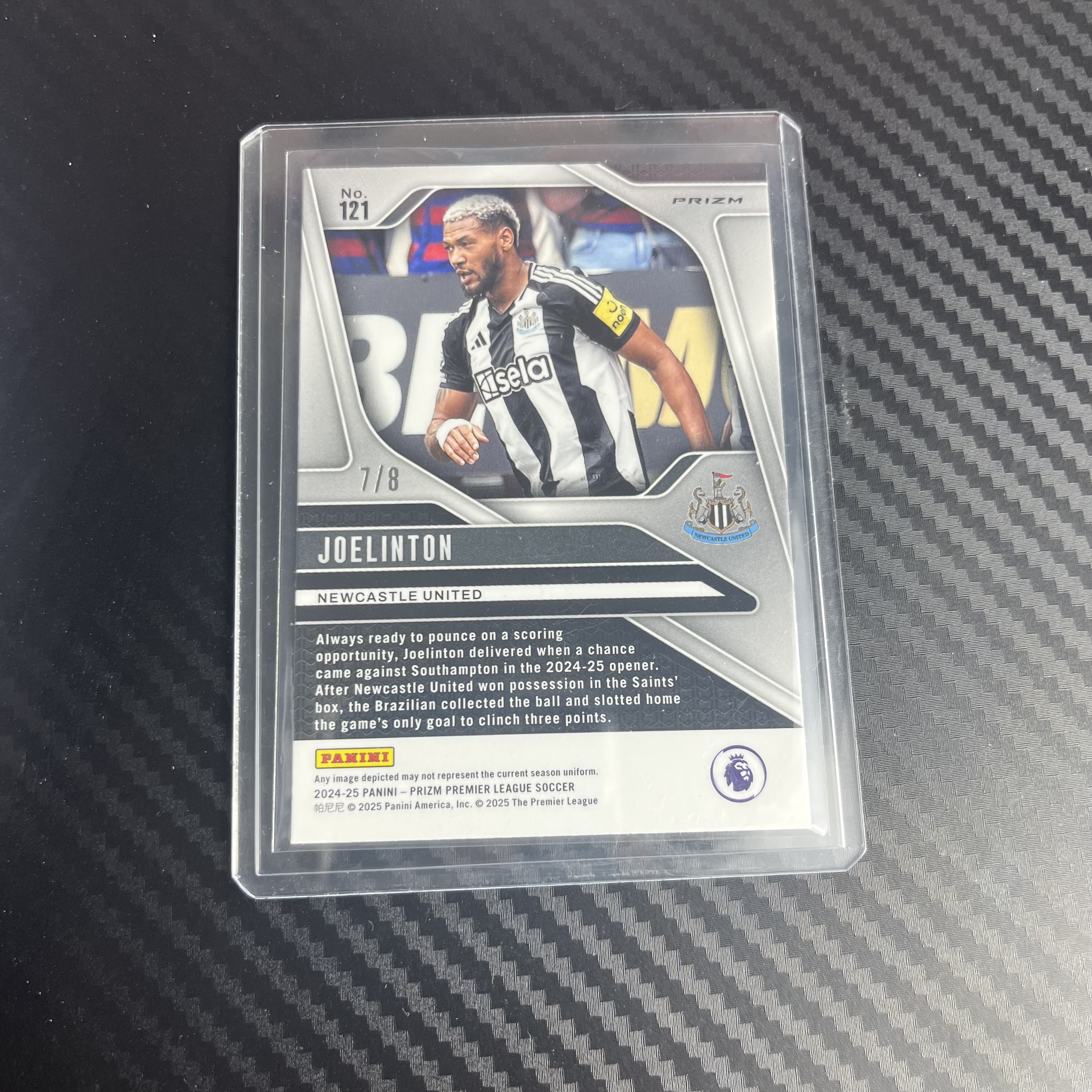 2024-25 Panini Prizm Joelinton 英超 pz 信封 纽卡斯尔联 桥林顿 7/8编 超低编 收藏必备 选图炸裂 不退不换 不累计 卡品如图 丁满代拍 维尔茨