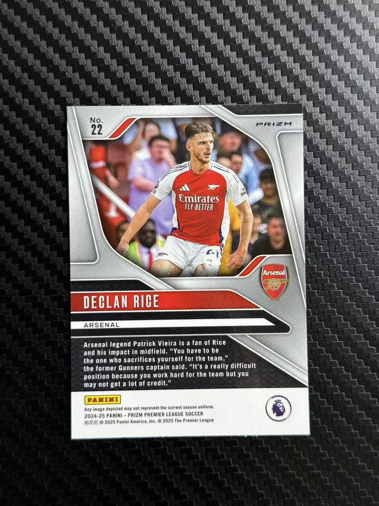 2024-25 Panini Prizm Declan Rice 英超pz 阿森纳 赖斯 三色折 圈圈折 猝死独占 折射 卡品如图 拍前看描述